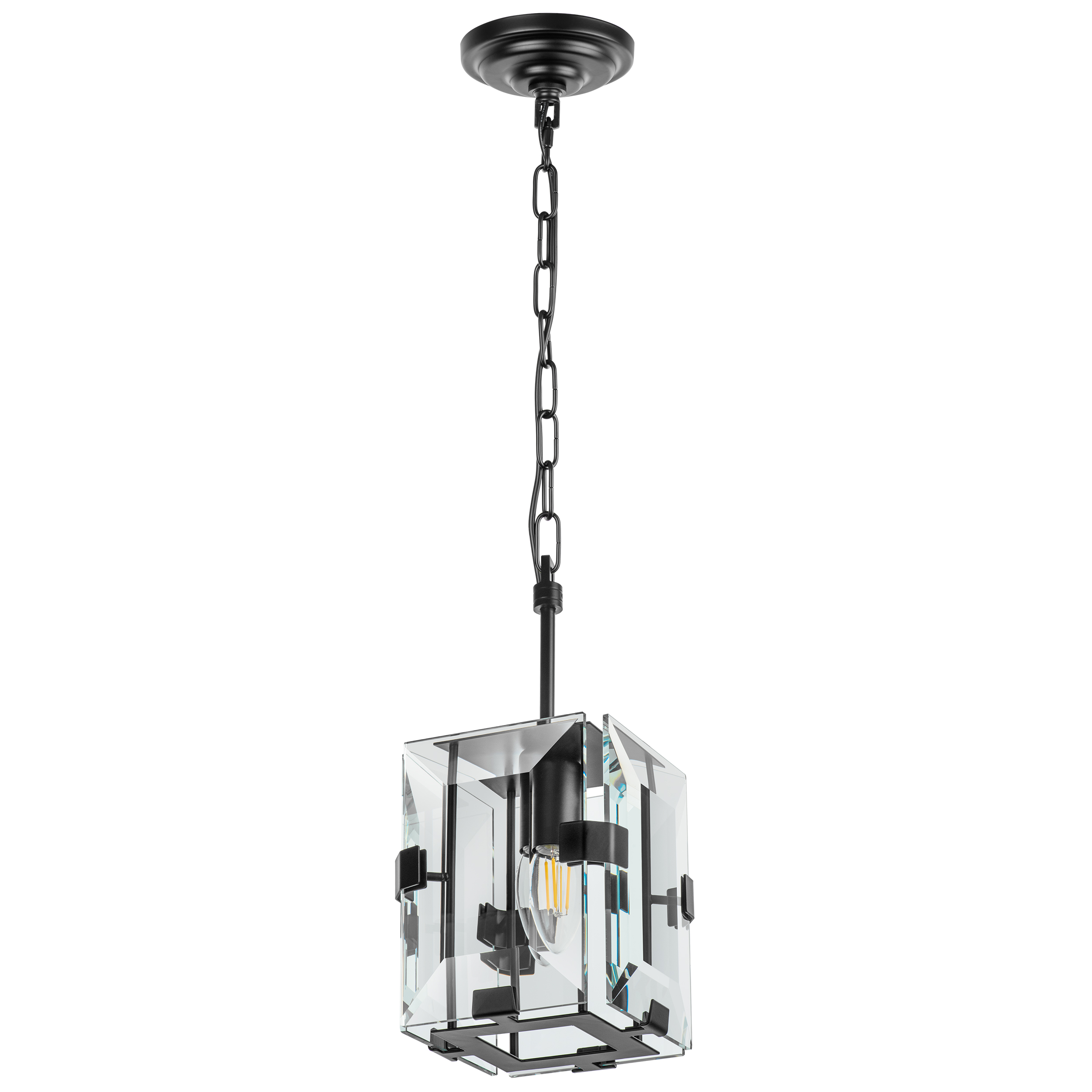 Люстра NOVARA 1x40W E14 ЧЕРНЫЙ МАТОВЫЙ