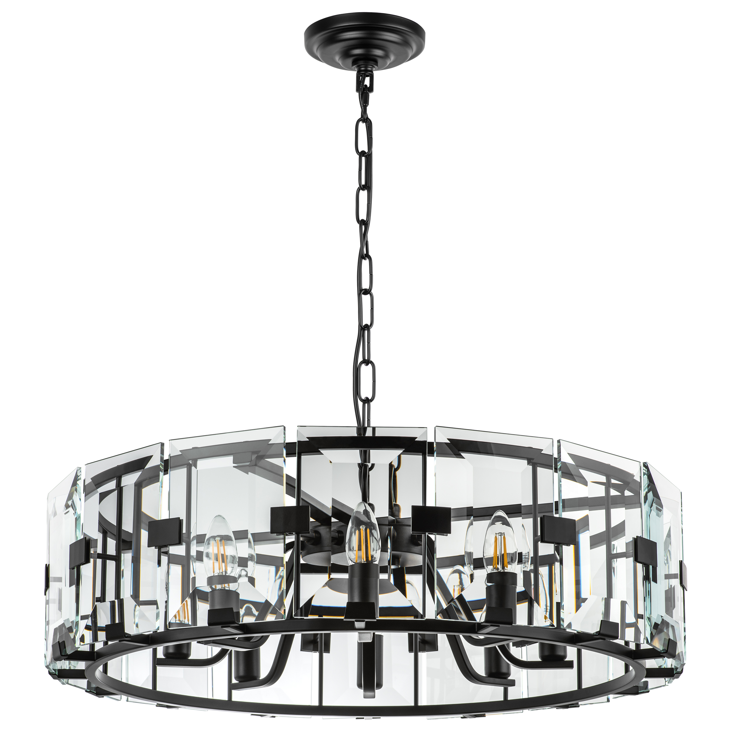 Люстра NOVARA 8x40W E14 ЧЕРНЫЙ МАТОВЫЙ