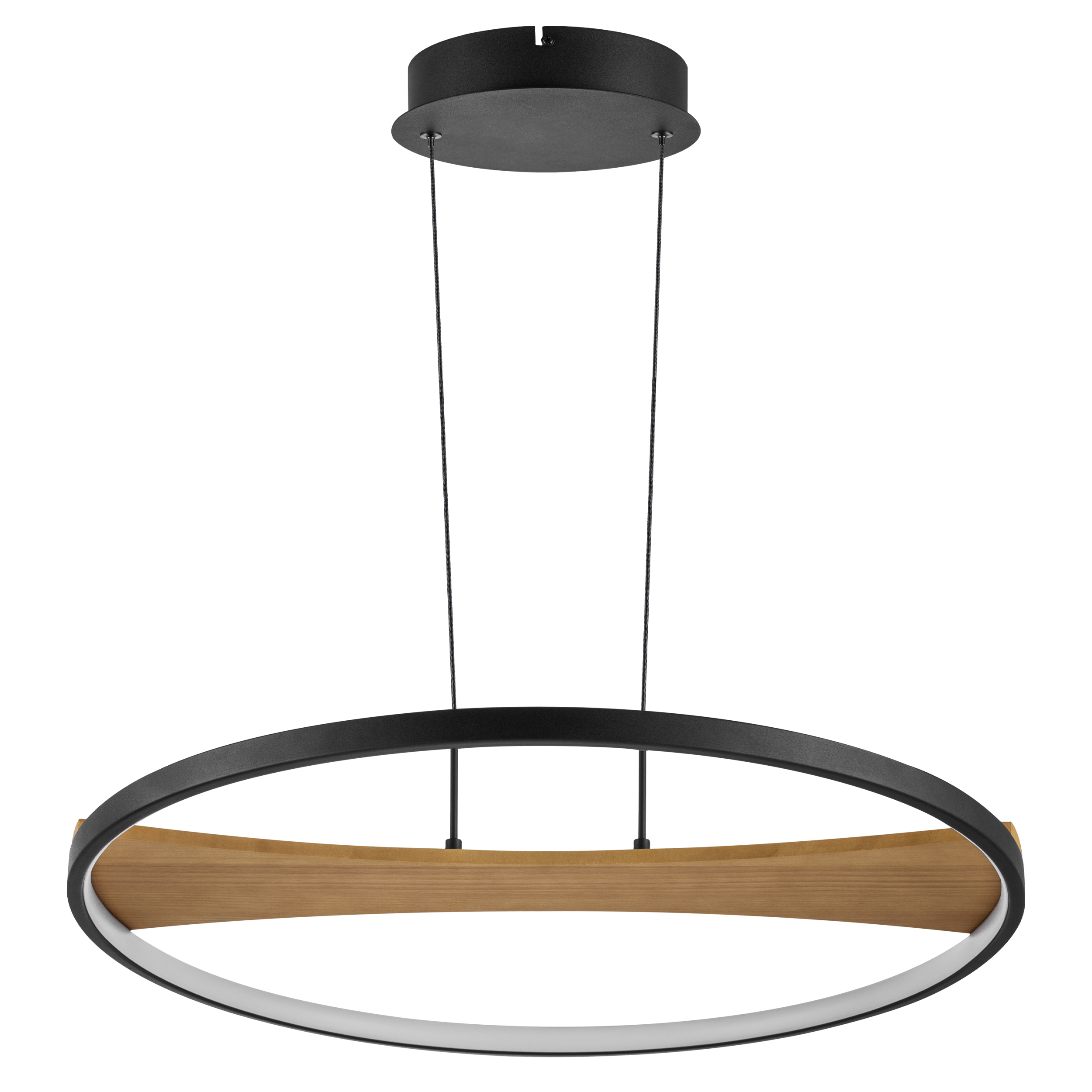 Люстра LODI LED 36W 2880LM ЧЕРНЫЙ/ДЕРЕВО 3000K
