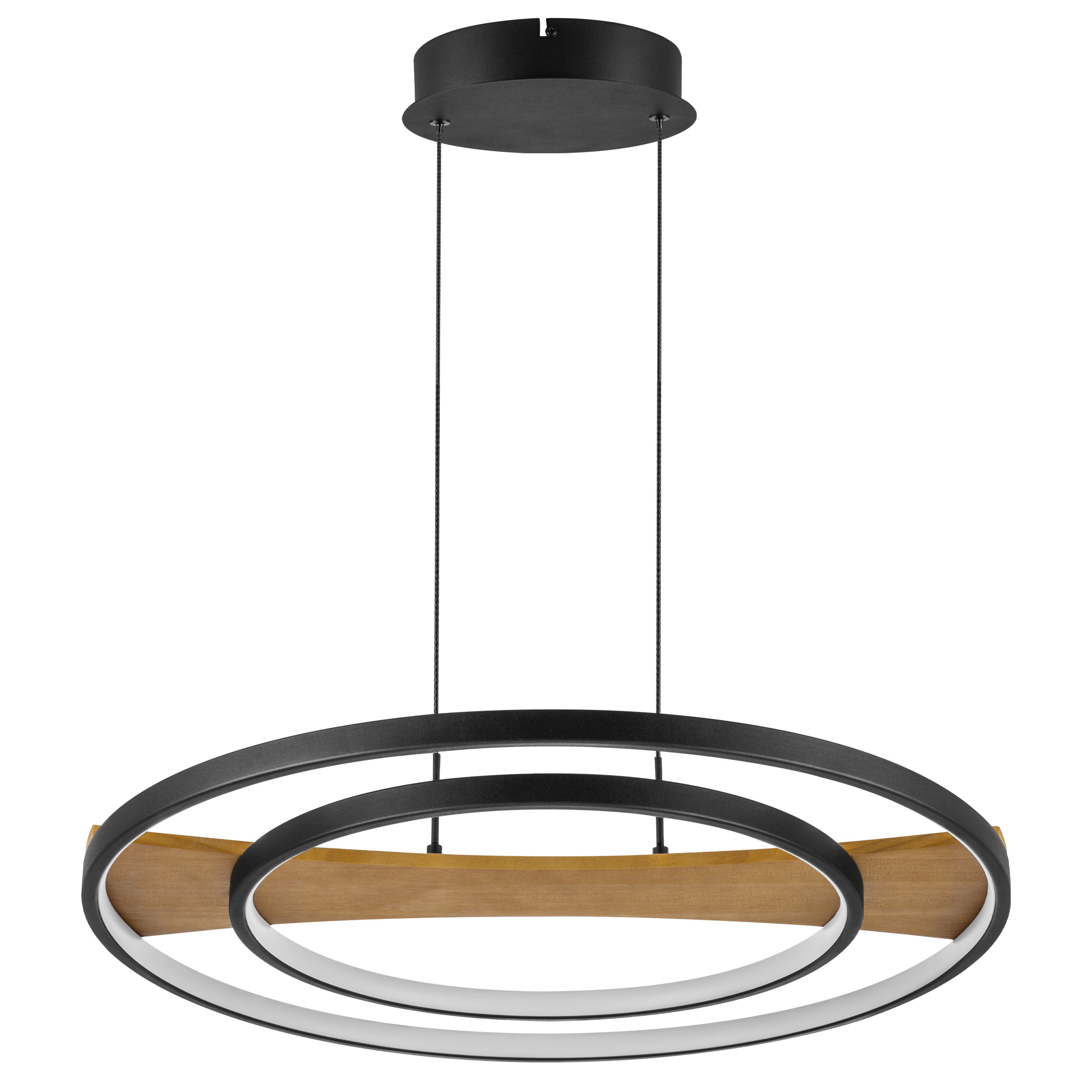 Люстра LODI LED 43W 3440LM ЧЕРНЫЙ/ДЕРЕВО 3000K