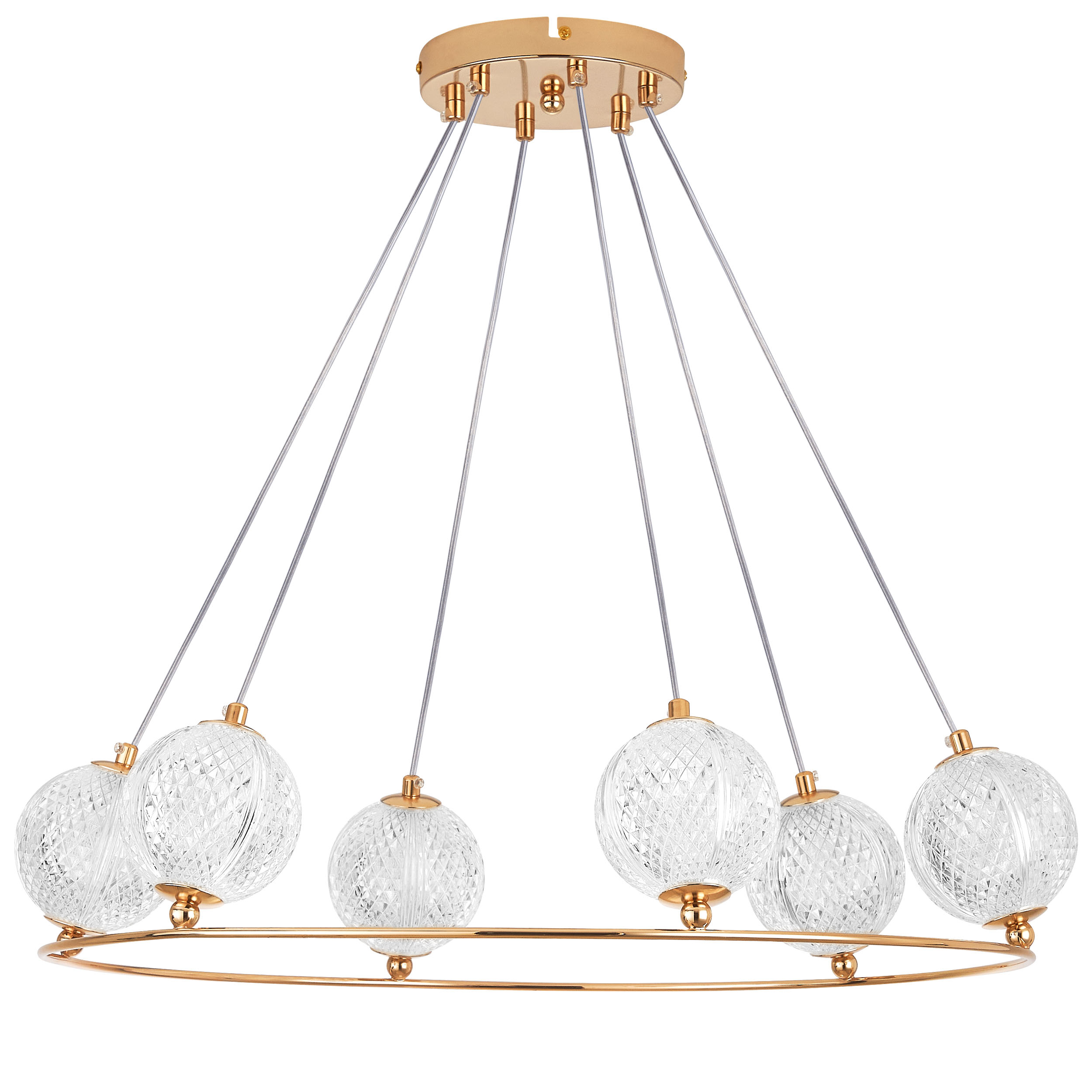 Люстра ACRILE G9 6х6W(led) G9 ЗОЛОТО