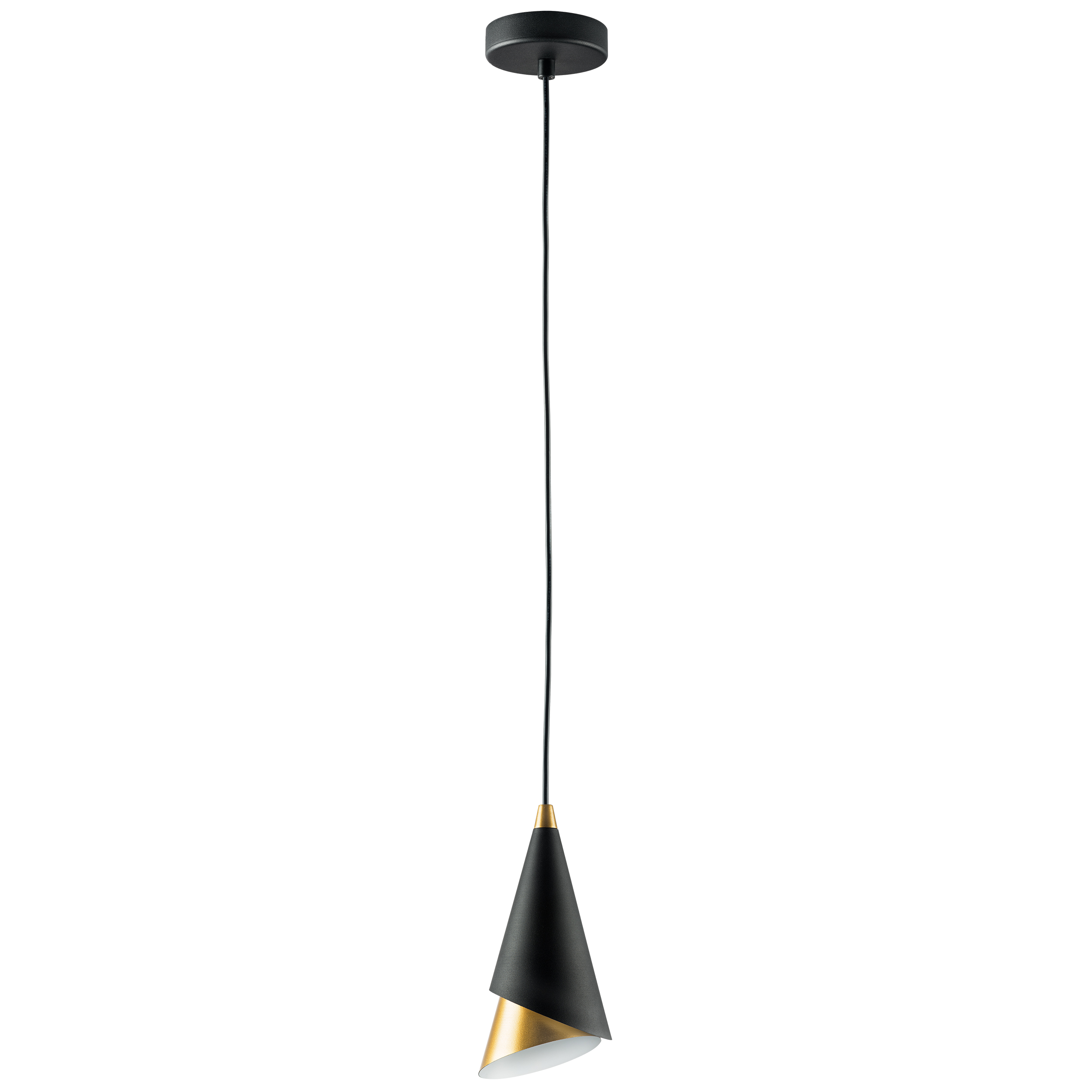 Люстра CONE 1х40W E14 ЧЕРНЫЙ/ЗОЛОТО