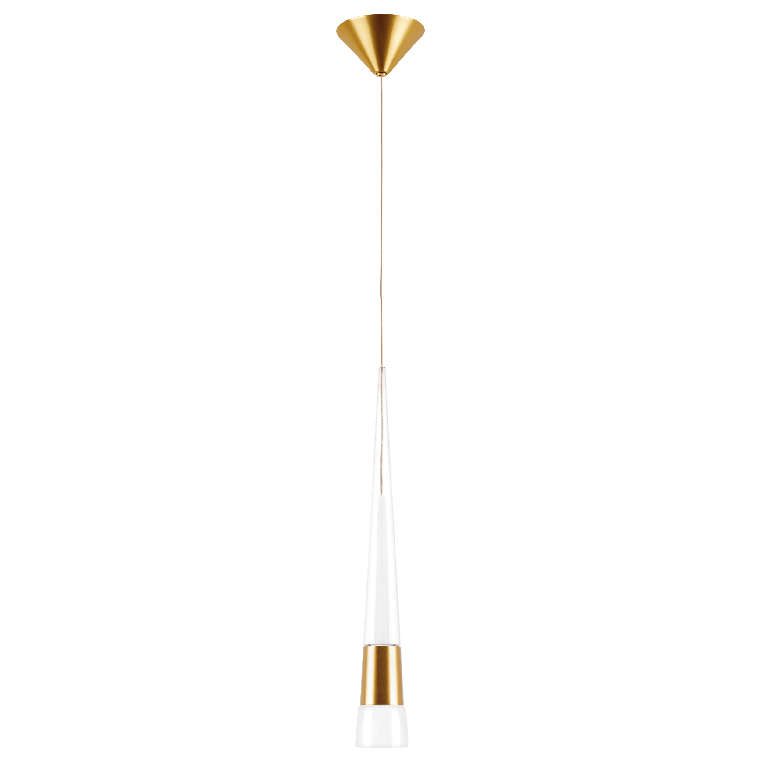 Люстра CONE LED 5W 280LM ЗОЛОТО/БЕЛЫЙ/ПРОЗРАЧНЫЙ 3000K