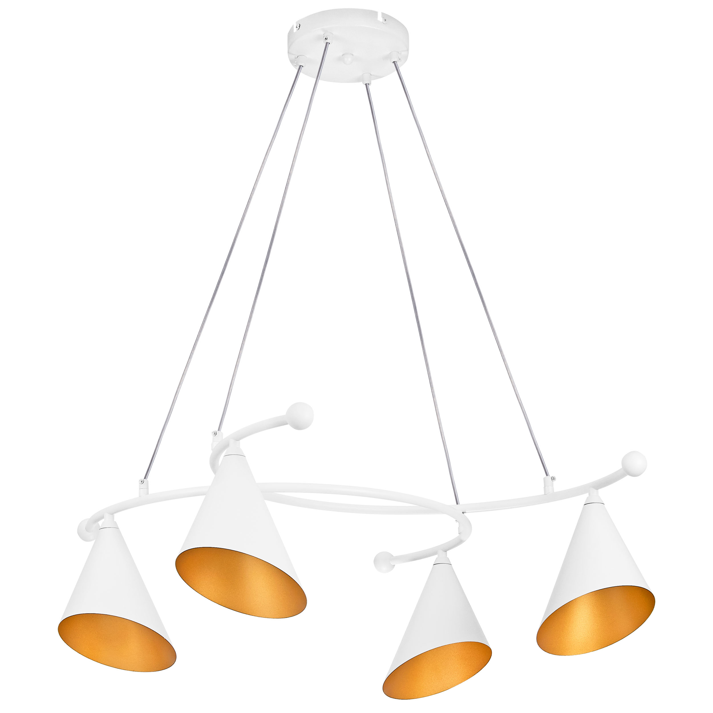 Люстра CONE GW 4х6W(led) G9 БЕЛЫЙ/ЗОЛОТО
