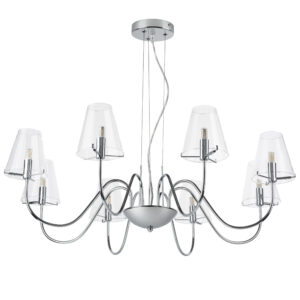 Люстра подв. DIAFANO 8х40W G9 ХРОМ/ПРОЗРАЧНЫЙ