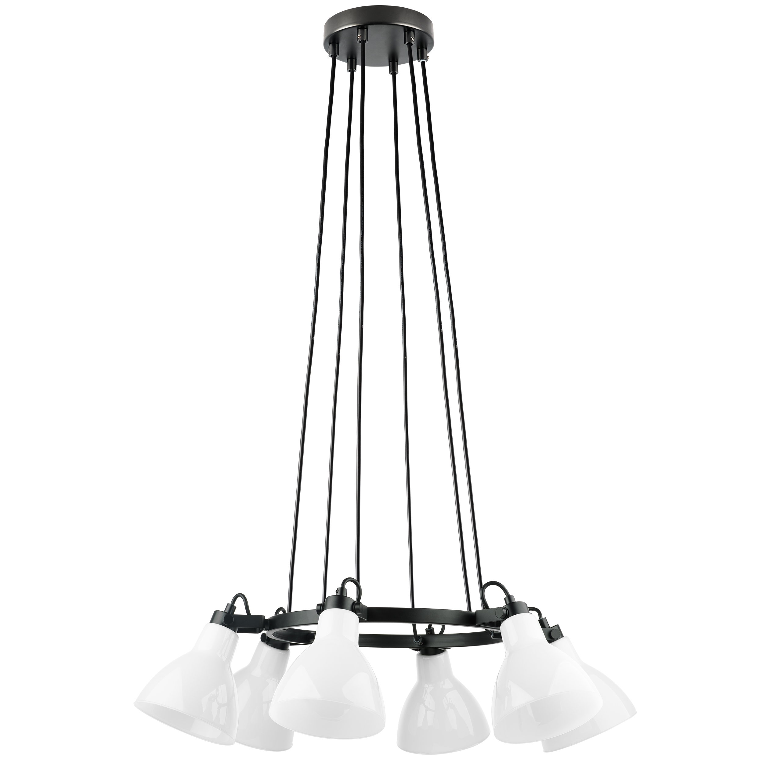 Люстра ACROBATA 6х40W E14 ЧЕРНЫЙ/БЕЛЫЙ