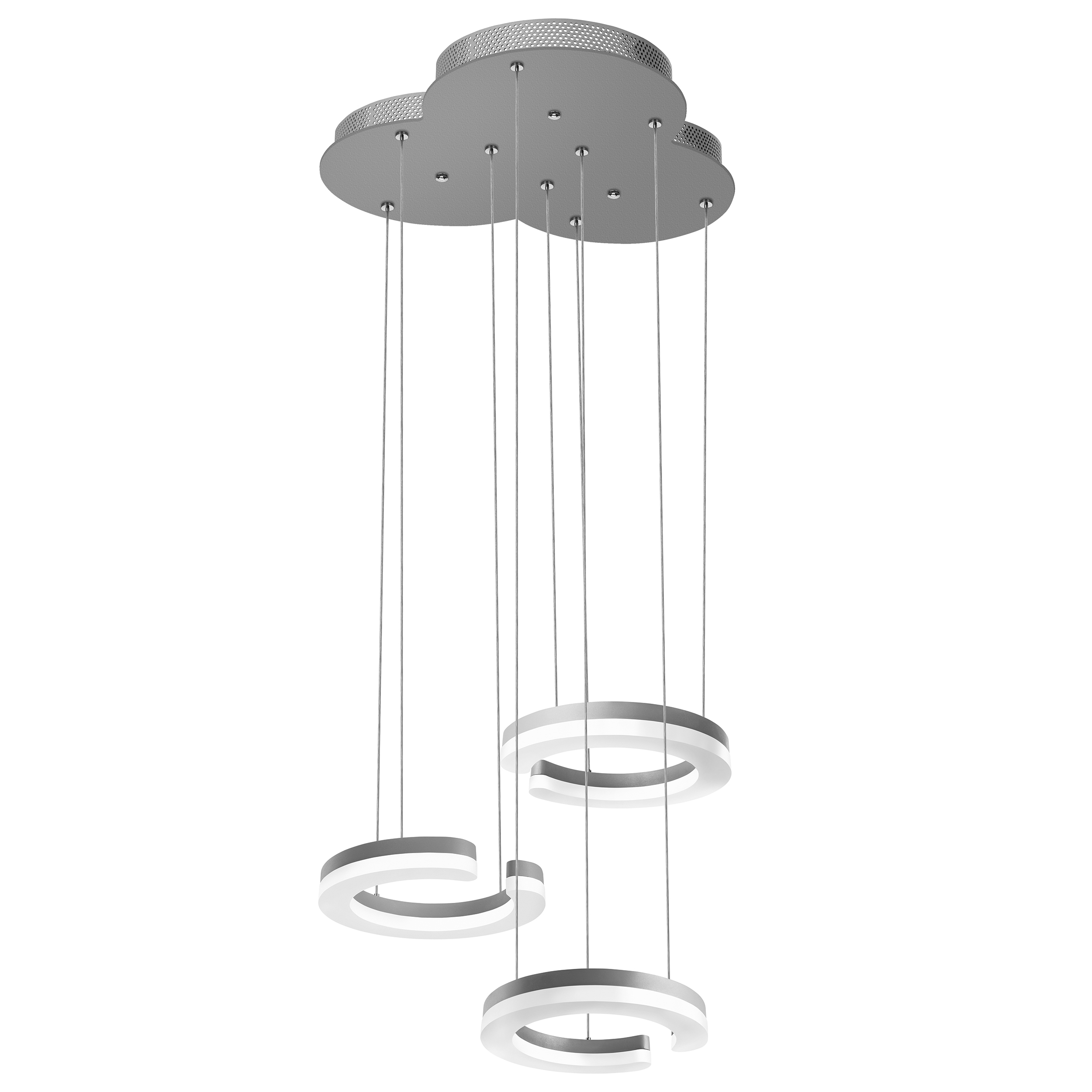 Подвес UNITARIO 34.5W LED 3795LM СЕРЕБРО МАТОВЫЙ 3000K