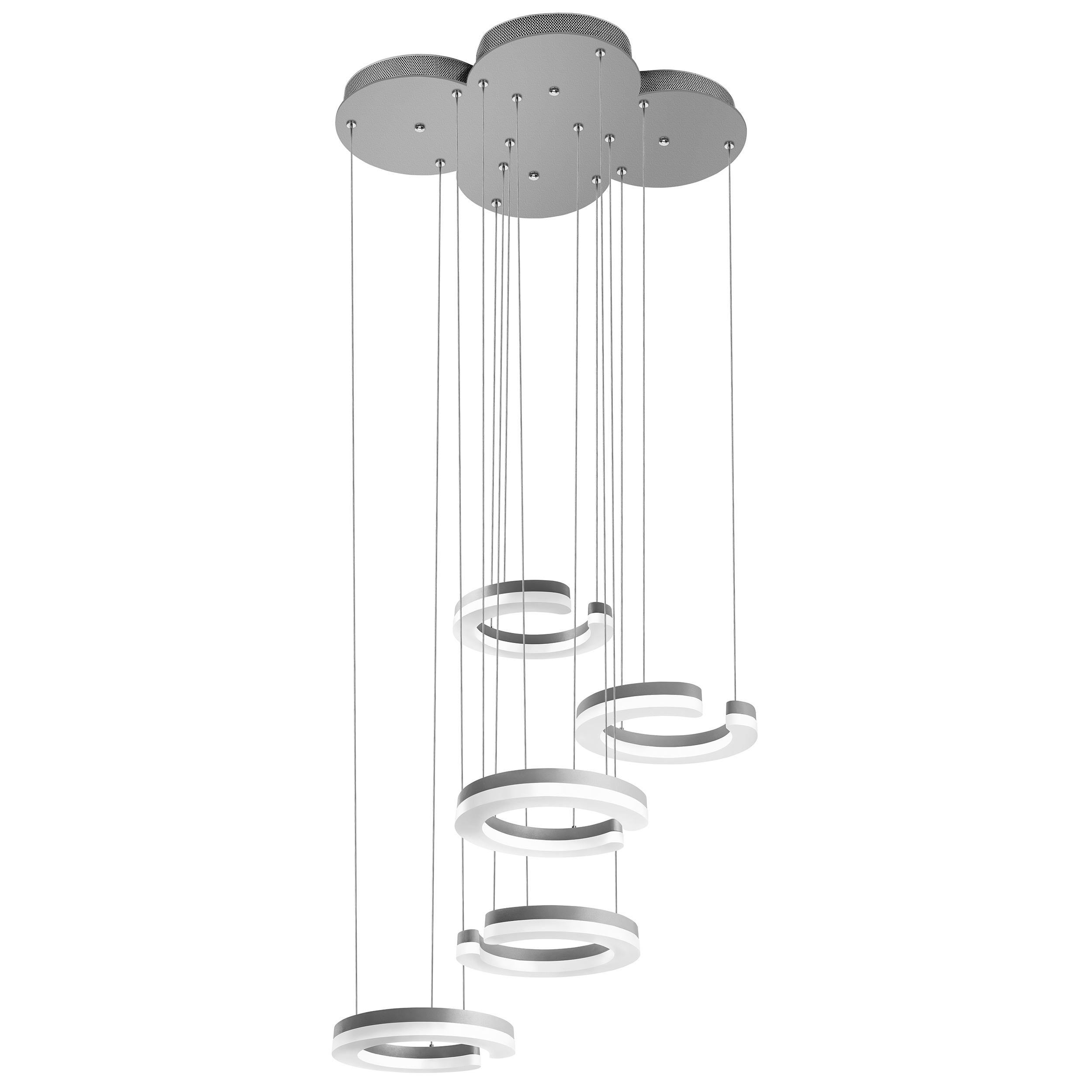 Подвес UNITARIO 46W LED 5060LM СЕРЕБРО МАТОВЫЙ 3000K