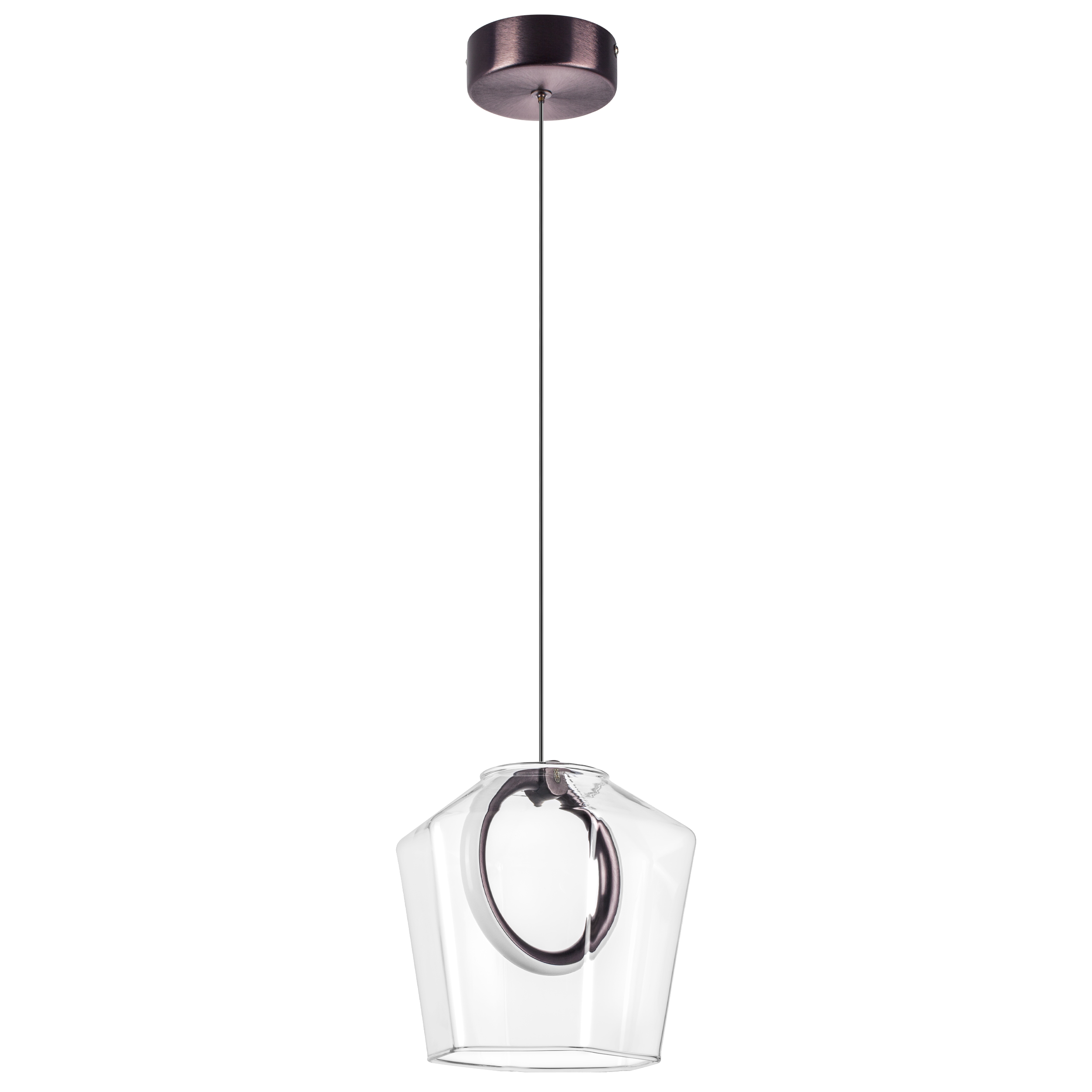 Люстра CARAMELLO LED 6W 130LM КОФЕЙНЫЙ/ПРОЗРАЧНЫЙ 3000K
