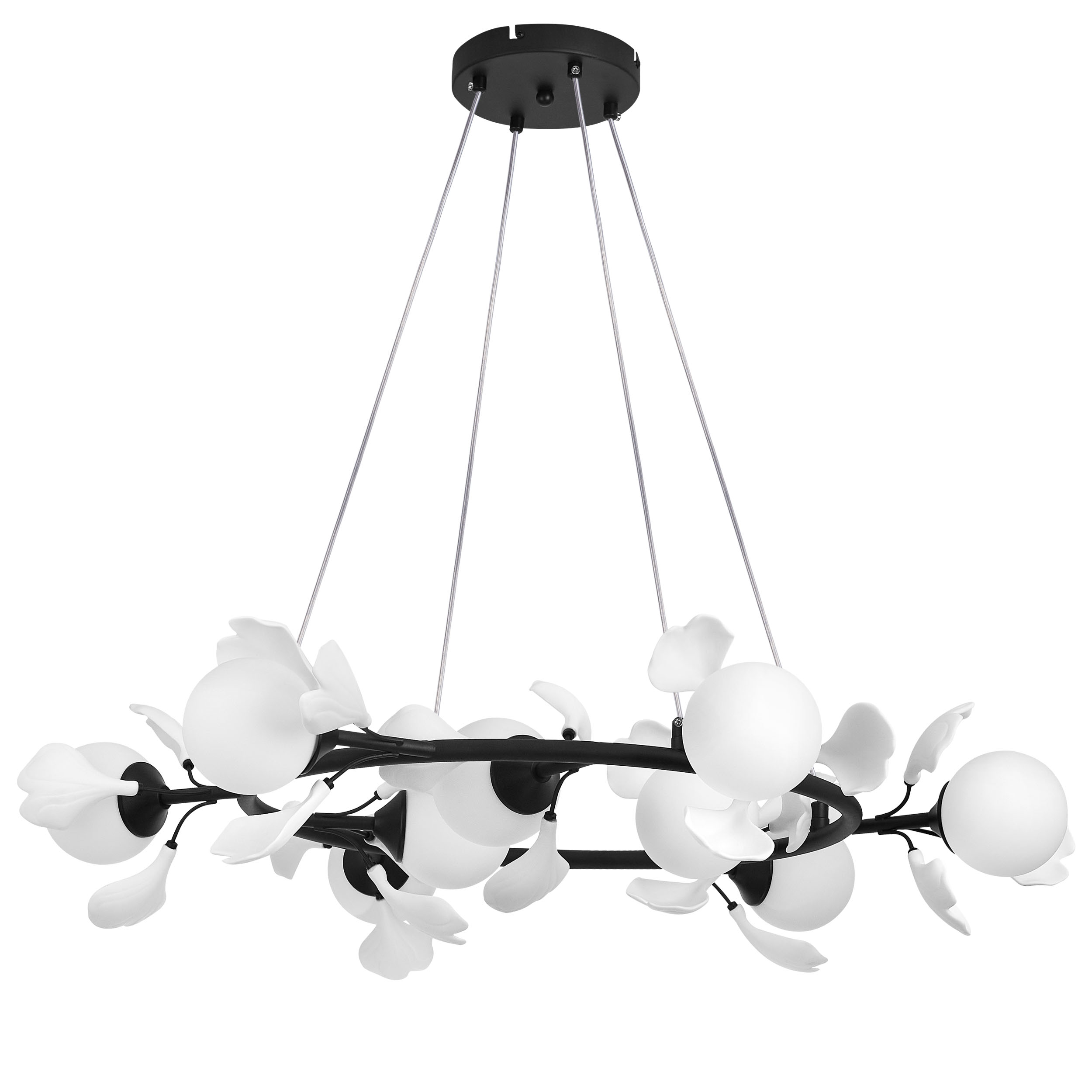 Люстра CERAMO BW 9х6W(led) G9 ЧЕРНЫЙ/БЕЛЫЙ