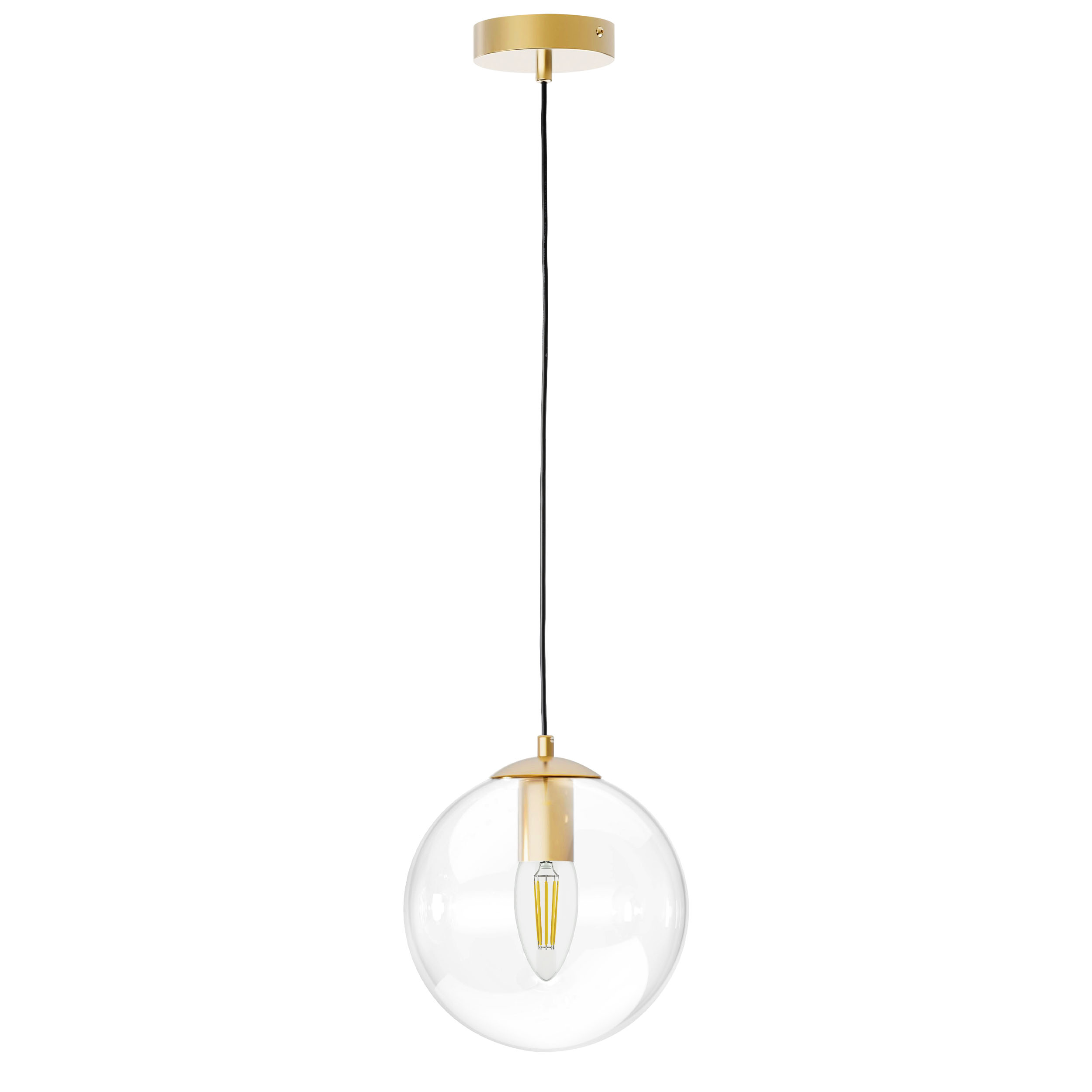 Люстра SFERETTA E27 1х6W (led) E27 ЗОЛОТО/ПРОЗРАЧНЫЙ