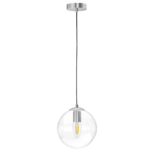 Люстра SFERETTA E27 1х6W (led) E27 ХРОМ/ПРОЗРАЧНЫЙ