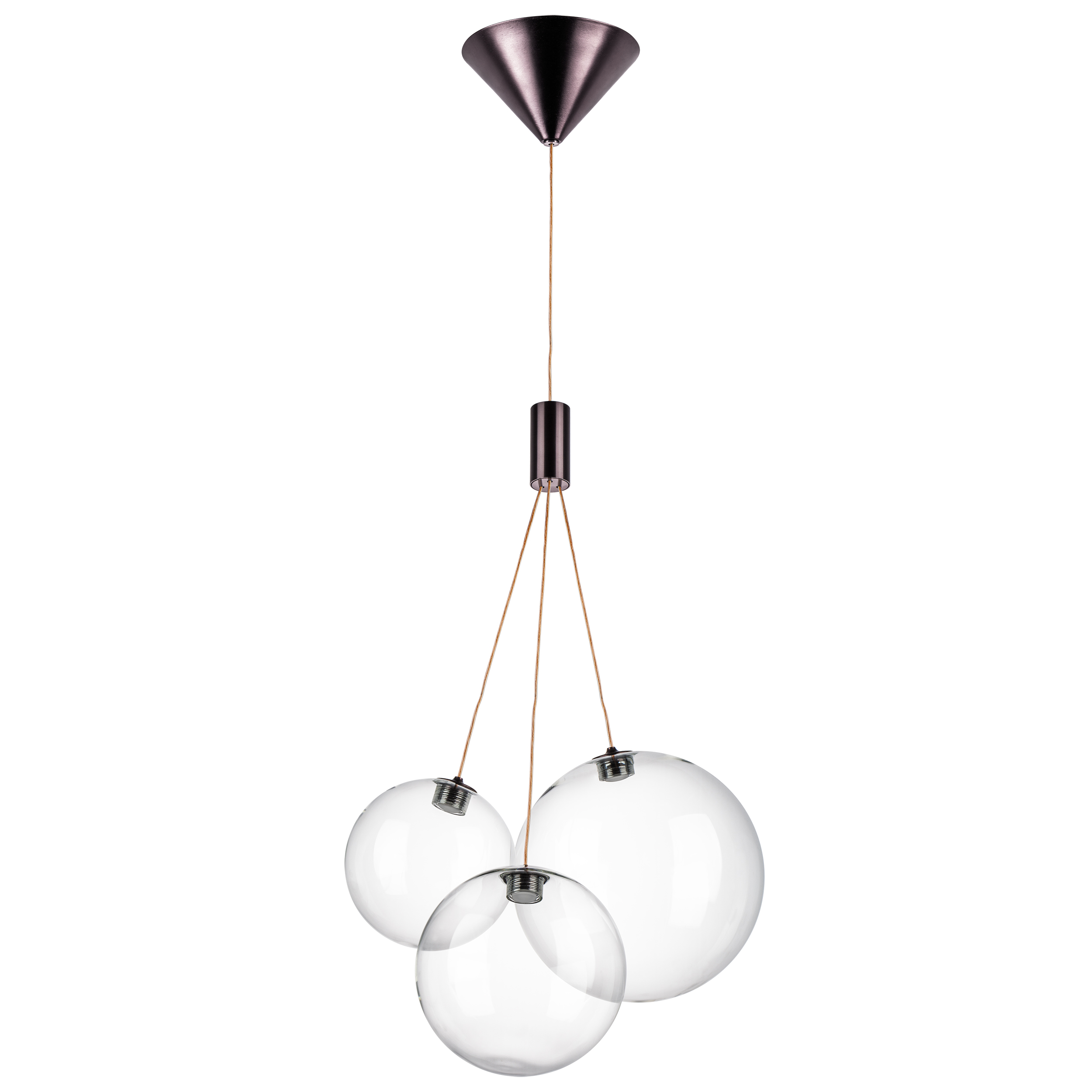 Люстра SFERETTA LED 3х1,35W 200LM КОФЕЙНЫЙ/ПРОЗРАЧНЫЙ 3000K