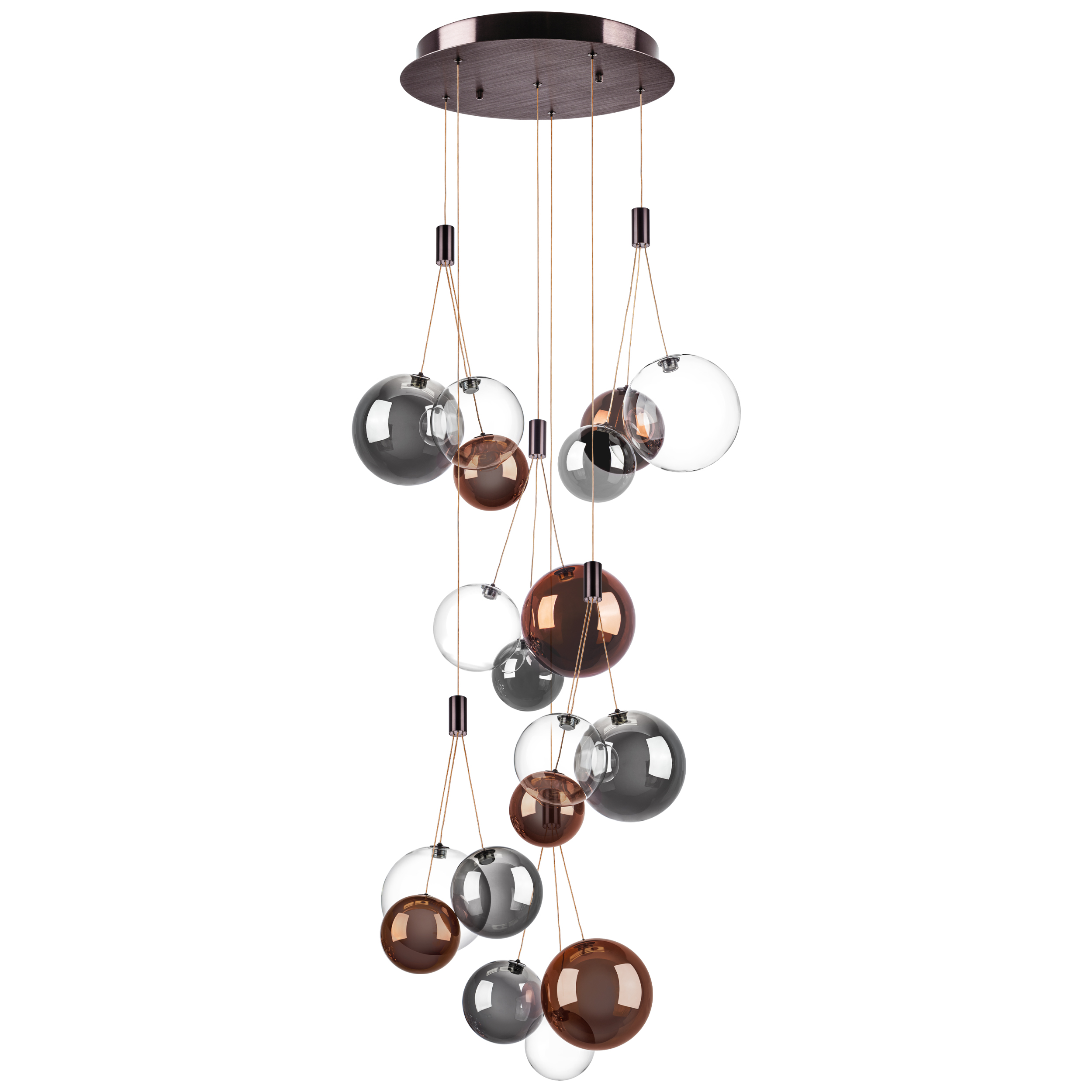 Люстра SFERETTA LED 18х1,35W 1080LM КОФЕЙНЫЙ/МУЛЬТИКОЛОР 3000K