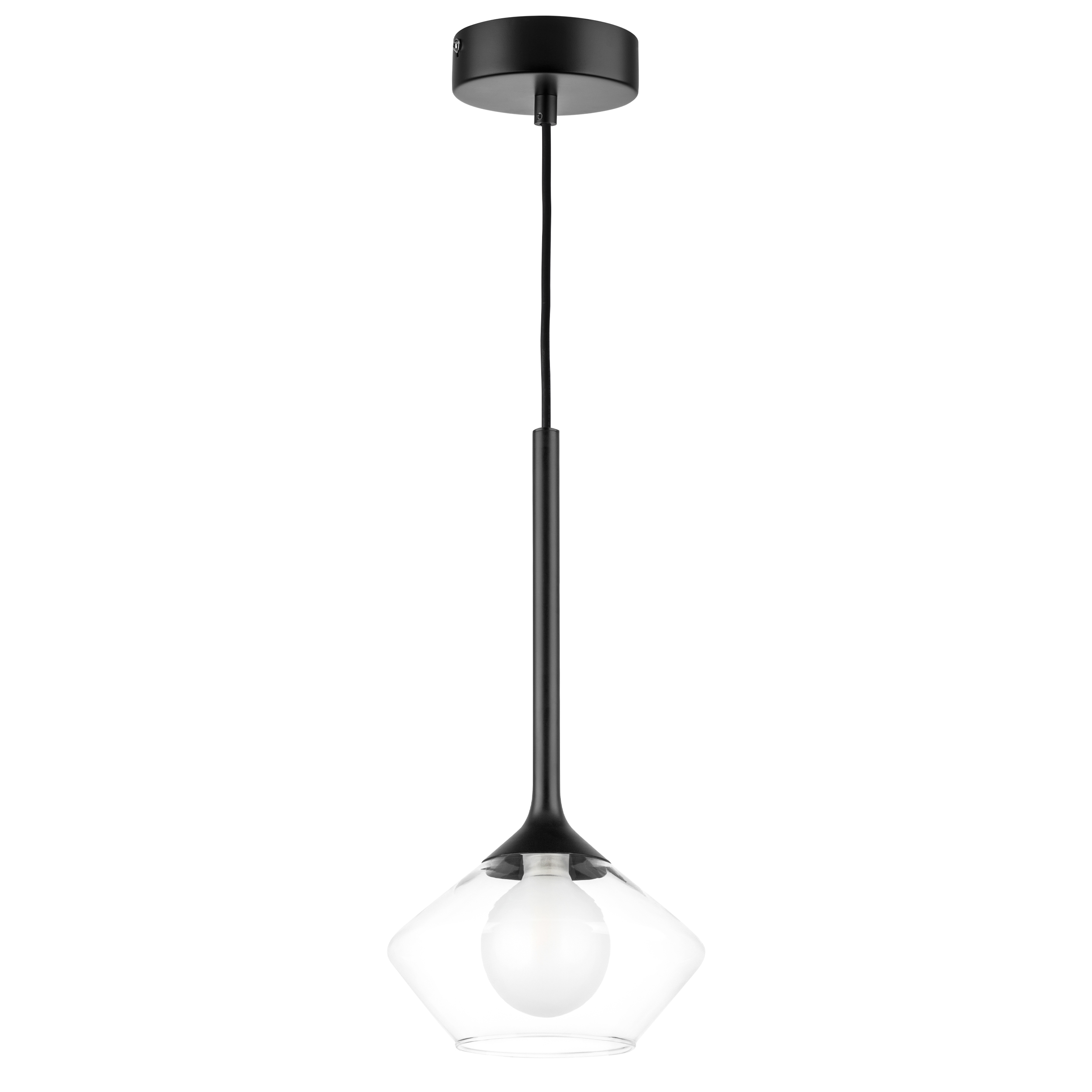 Люстра VETRO 1х6W(led) G9 ЧЕРНЫЙ/ПРОЗРАЧНЫЙ