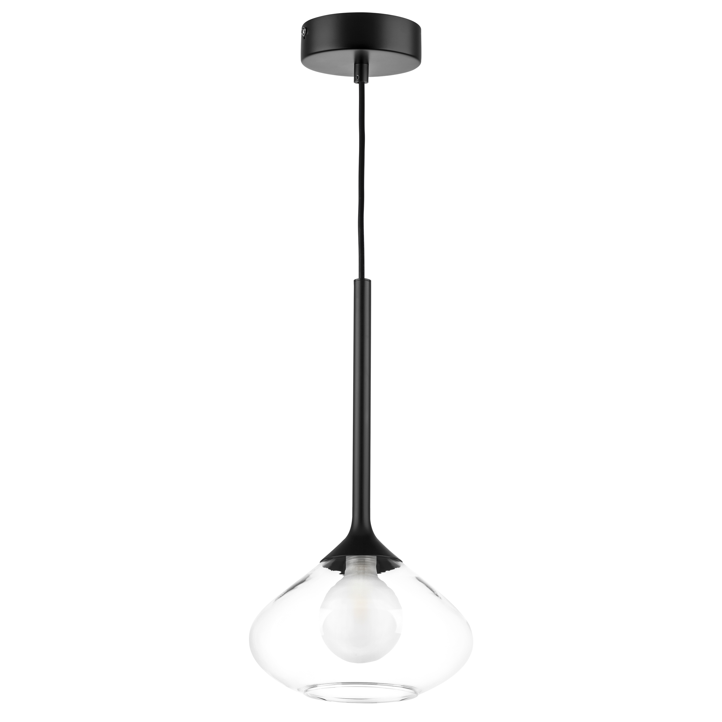 Люстра VETRO 1х6W(led) G9 ЧЕРНЫЙ/ПРОЗРАЧНЫЙ