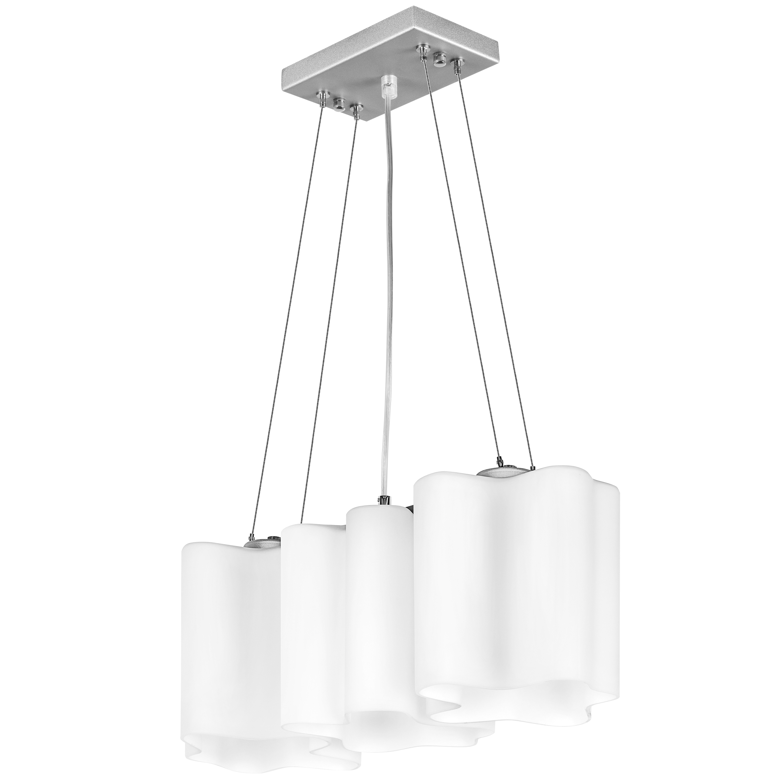 Подвес NUBI 3х40W E27 ХРОМ/БЕЛЫЙ