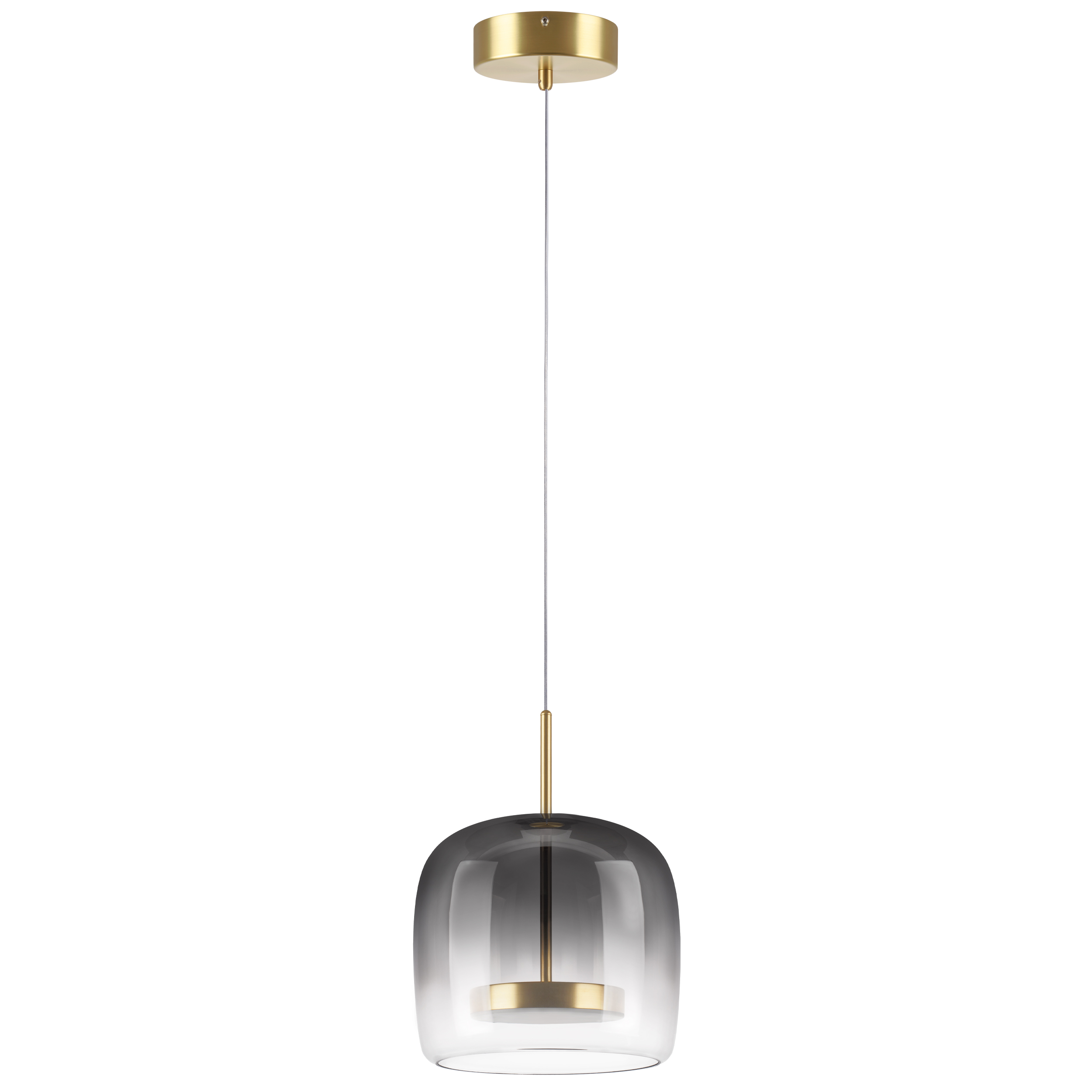 Люстра CUPOLA LED 1х18W 900LM ЗОЛОТО/ДЫМЧАТЫЙ 3000K