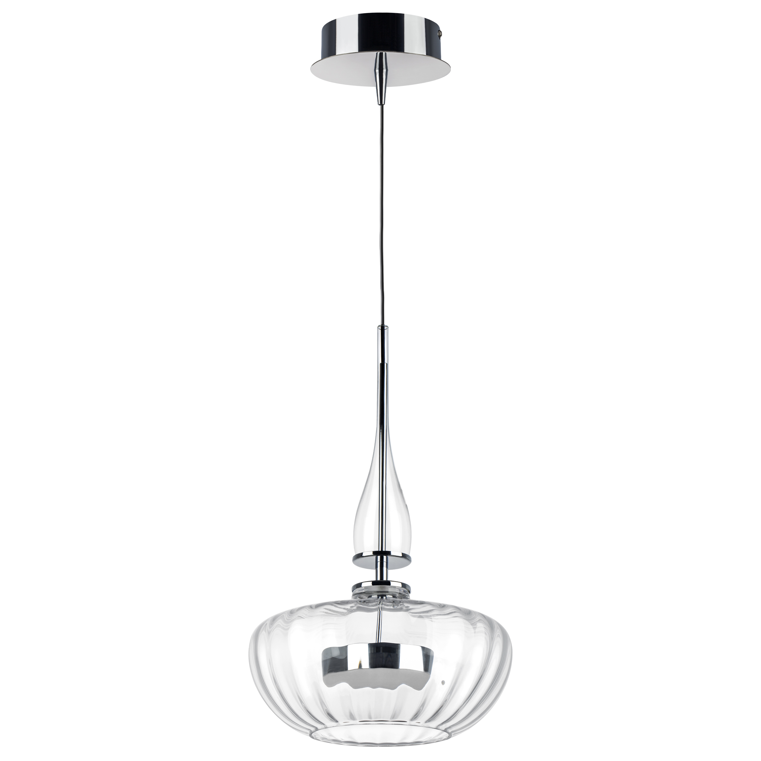 Люстра ASTRA LED 12W 600LM ХРОМ/ПРОЗРАЧНЫЙ 3000K