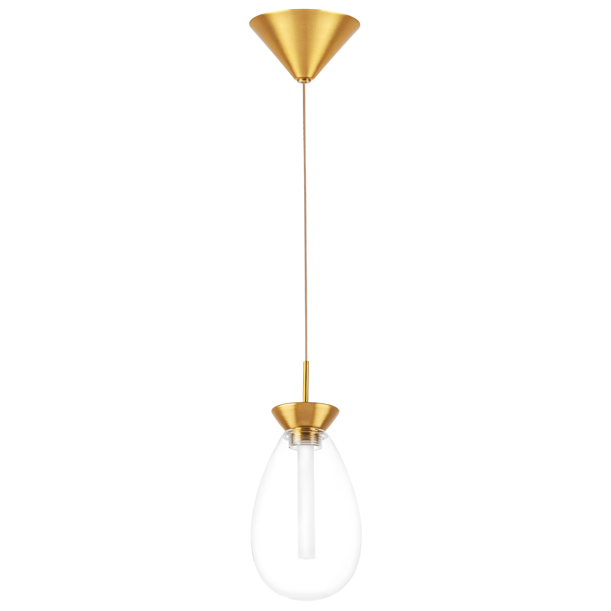 Люстра COLORE LED 1х4W 240LM ЗОЛОТО/ПРОЗРАЧНЫЙ 3000K
