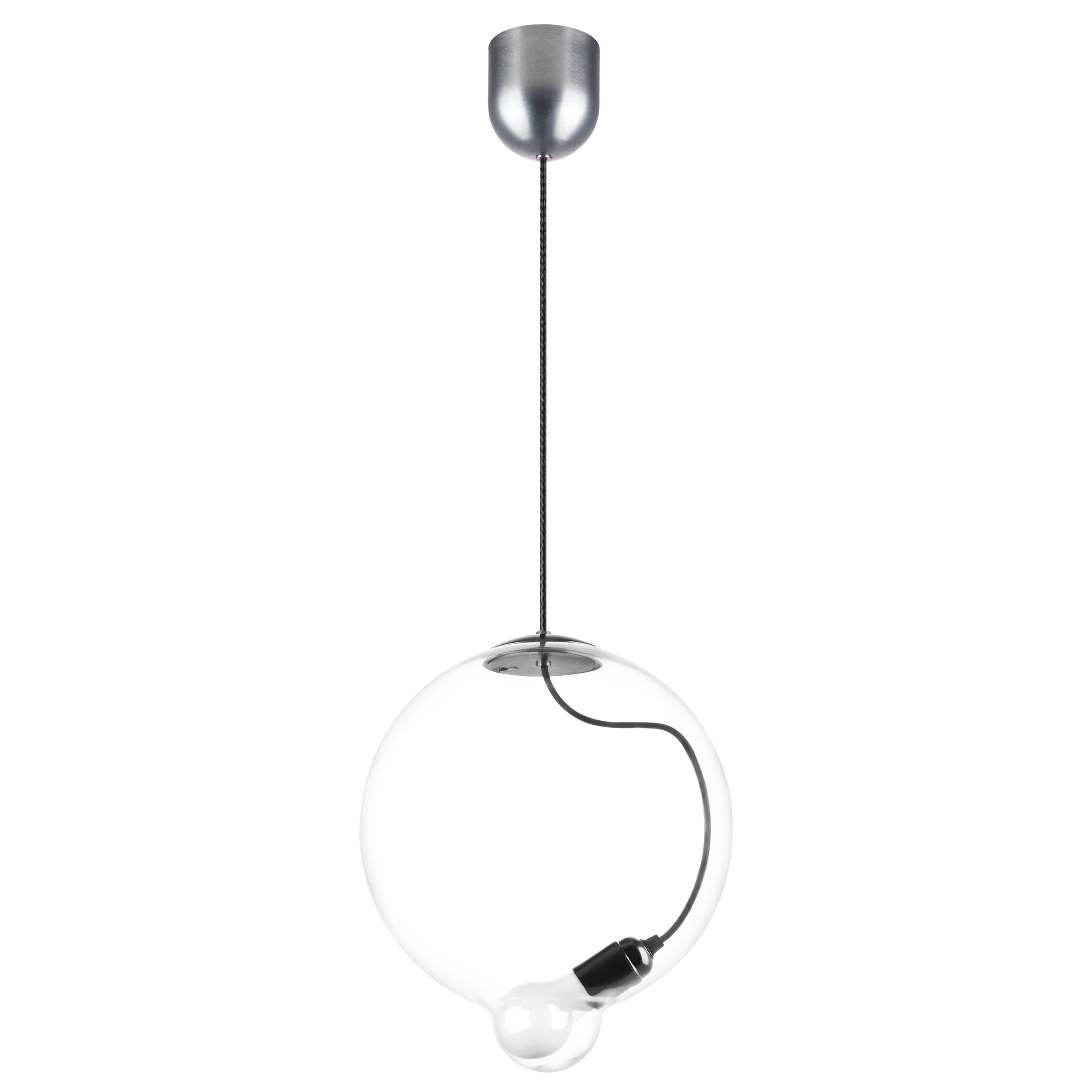 Люстра COLORE 1х8W (led) E27 АЛЮМИНИЙ/ПРОЗРАЧНЫЙ