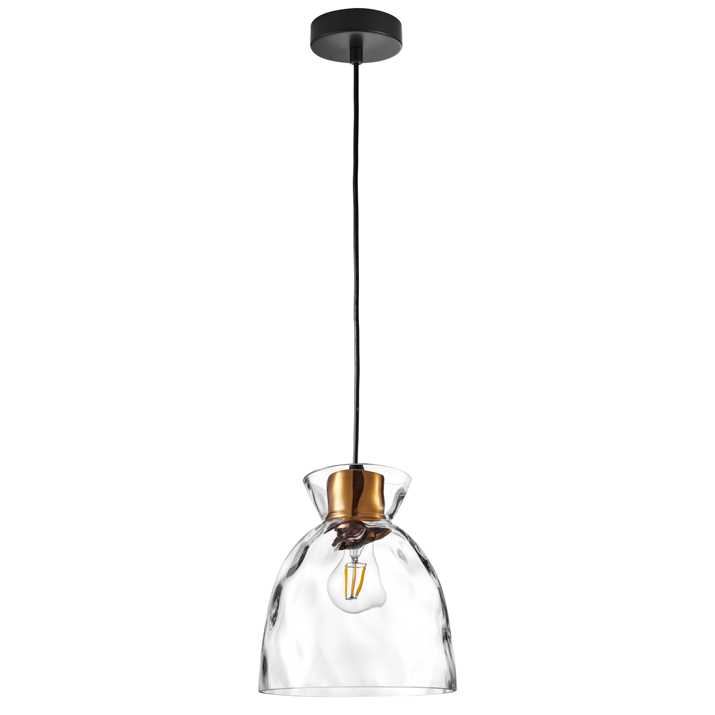 Подвес NUBELLA 1х12W (led) E27 ЧЕРНЫЙ/БРОНЗА/ПРОЗРАЧНЫЙ