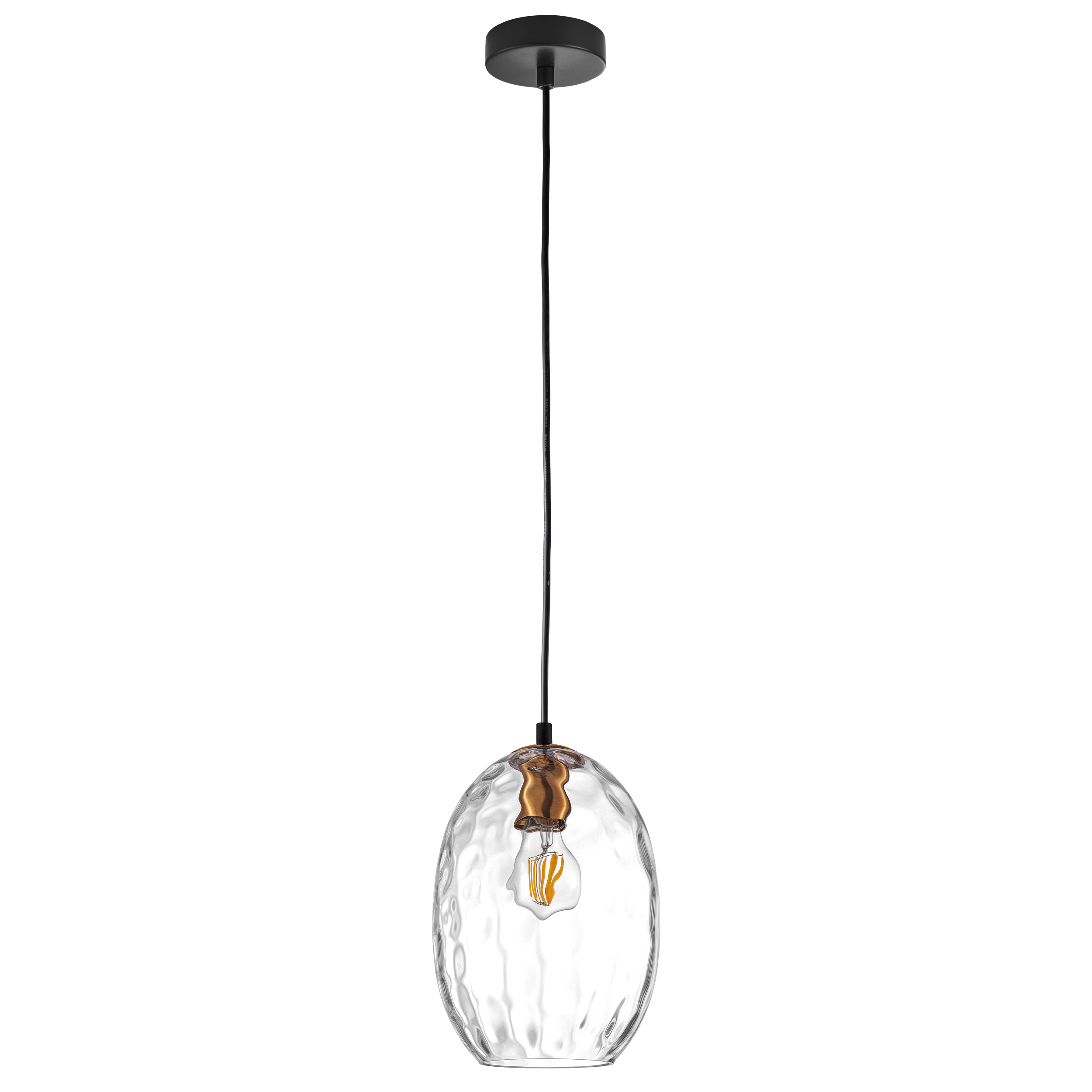 Подвес NUBELLA 1х12W (led) E27 ЧЕРНЫЙ/БРОНЗА/ПРОЗРАЧНЫЙ