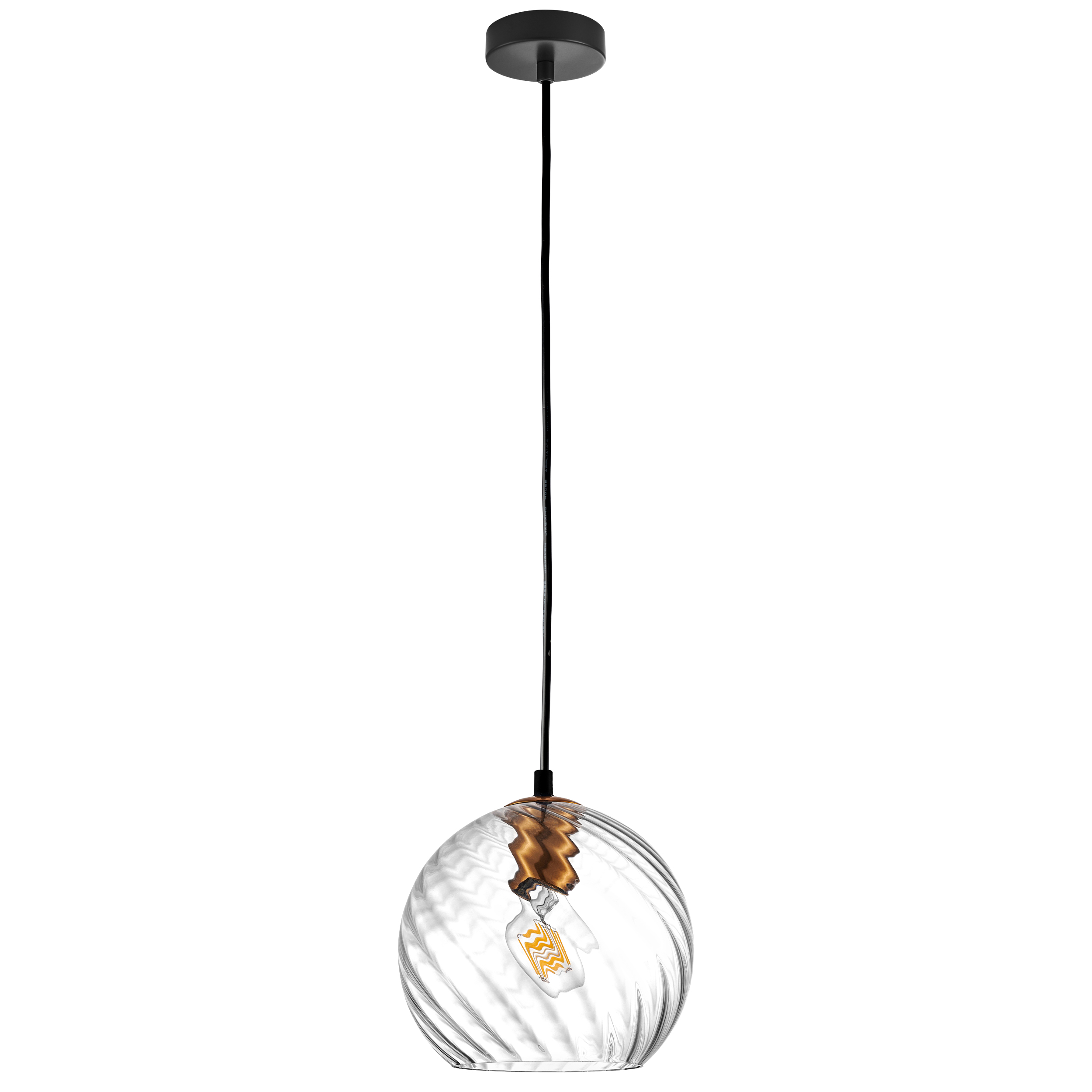 Подвес NUBELLA 1х12W (led) E27 ЧЕРНЫЙ/БРОНЗА/ПРОЗРАЧНЫЙ
