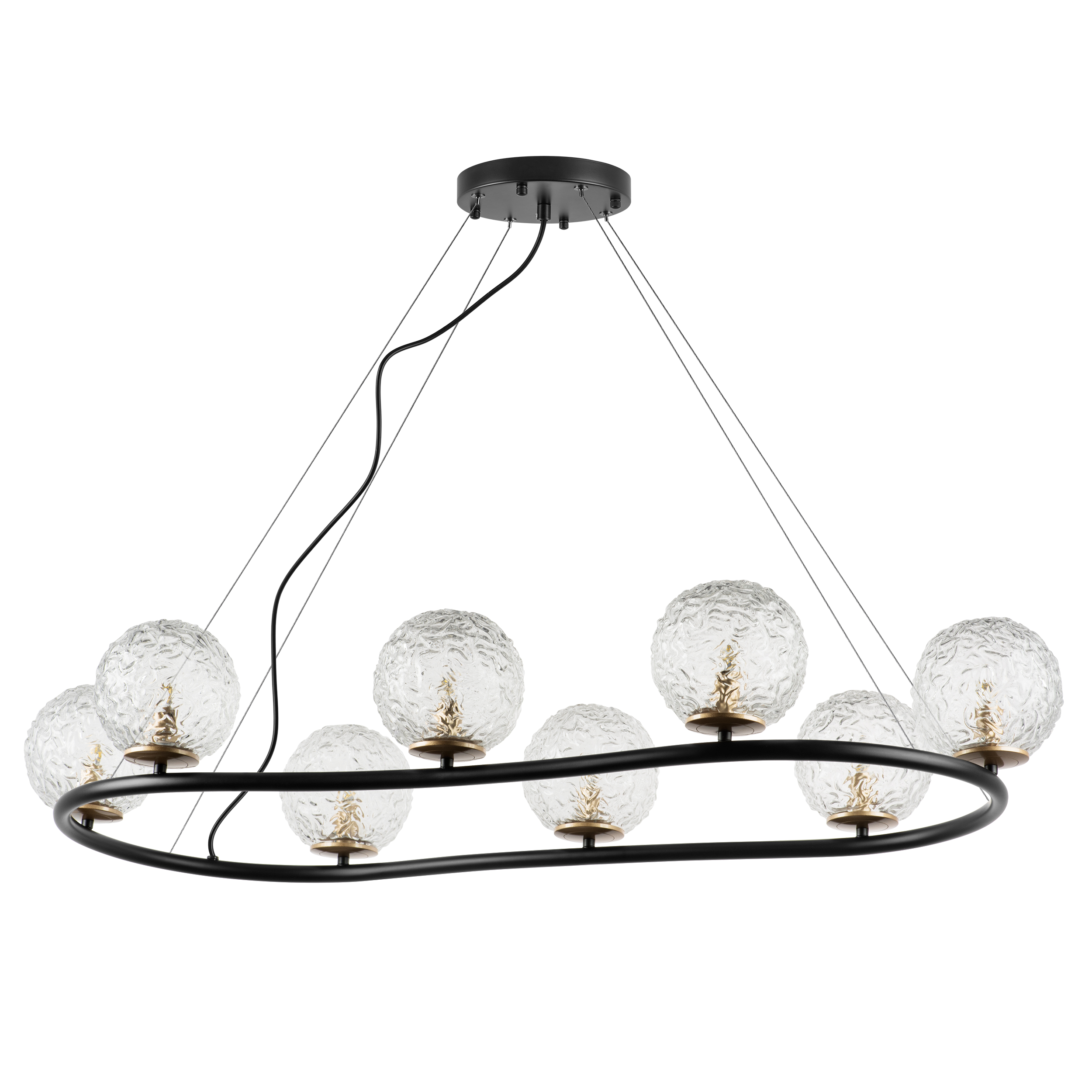 Люстра BARI 8х10W(led) G9 ЧЕРНЫЙ МАТОВЫЙ/ЗОЛОТО