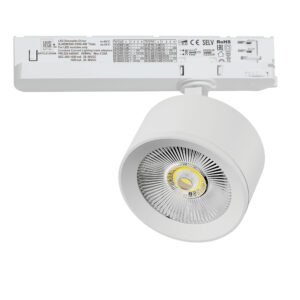 Светильник ALTA PRO для трековой системы Quattro с управлением TRIAC LED 15W 1700LM 36G БЕЛЫЙ 4000K с адаптером (215546 + 594056)