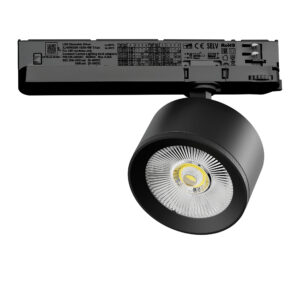 Светильник ALTA PRO для трековой системы Quattro с управлением TRIAC LED 15W 1700LM 36G ЧЕРНЫЙ 4000K с адаптером (215547 + 594057)