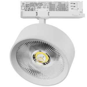 Светильник ALTA PRO для трековой системы Quattro LED 35W 3230LM 36G БЕЛЫЙ 3000K с адаптером (215736 + 594046)