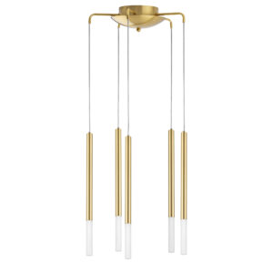 Люстра TUBO LED 25W 1400LM 360G ЗОЛОТО 4000K (574723+747143 (5шт)