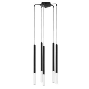 Люстра TUBO LED 25W 1400LM 360G ЧЕРНЫЙ 4000K (574727+747147 (5шт)