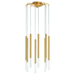 Люстра TUBO LED 40W 2000LM 360G ЗОЛОТО 3000K (574733+747133 (8 шт)