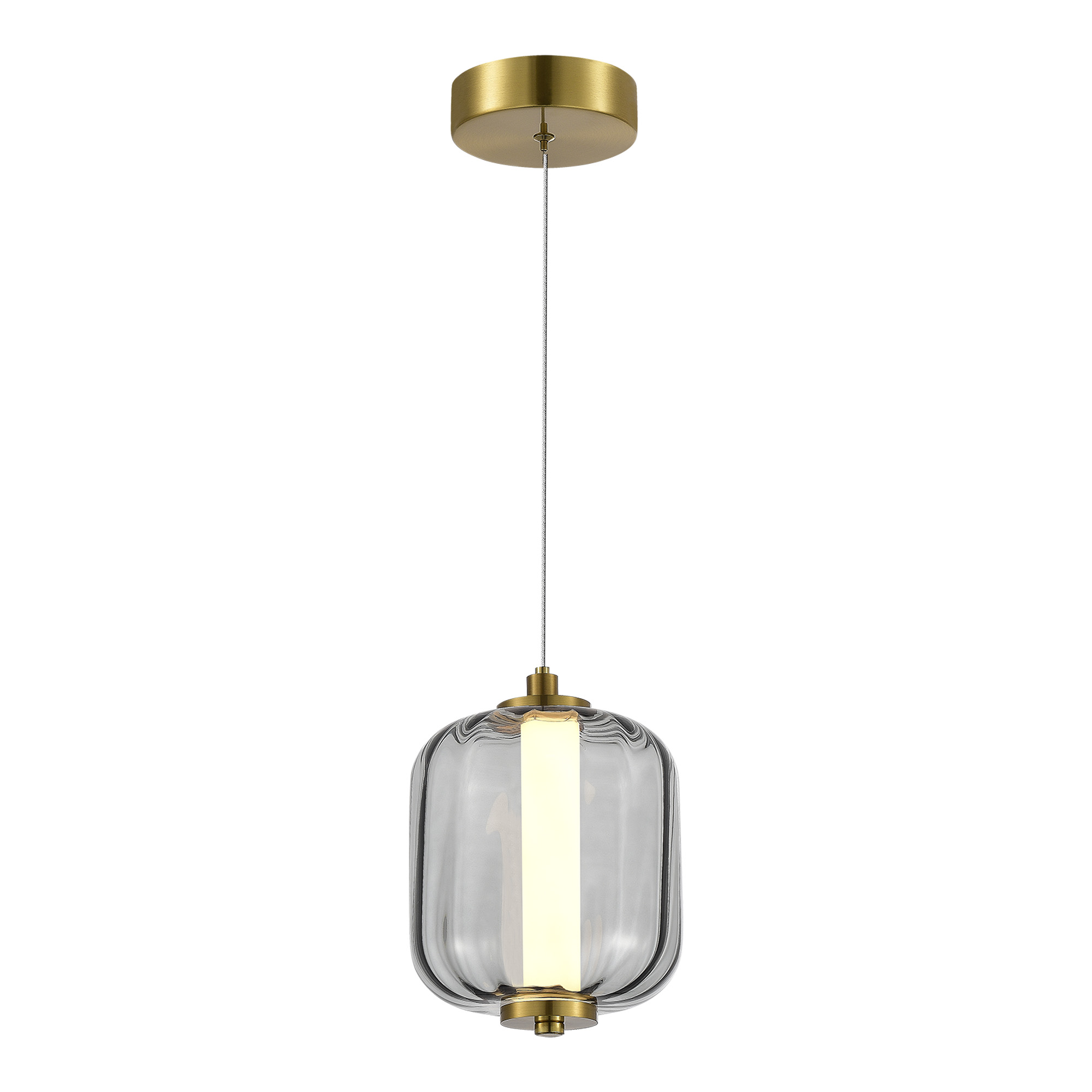 Подвес ST-Luce Латунь/Дымчатый LED 1*10,8W 3000K