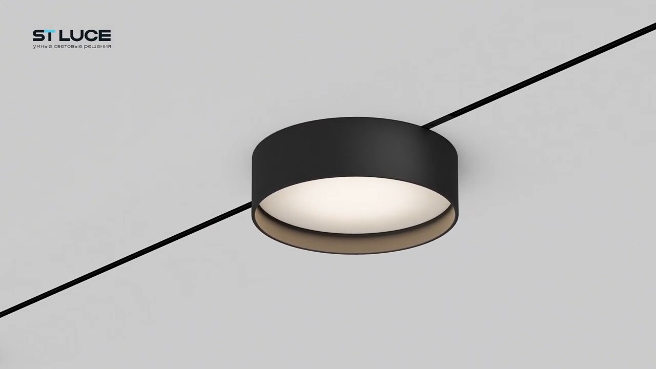Магнитный трековый светильник Черный LED 1*12W 4000K 500Lm Ra>80 100° IP20 D113xH34 24V