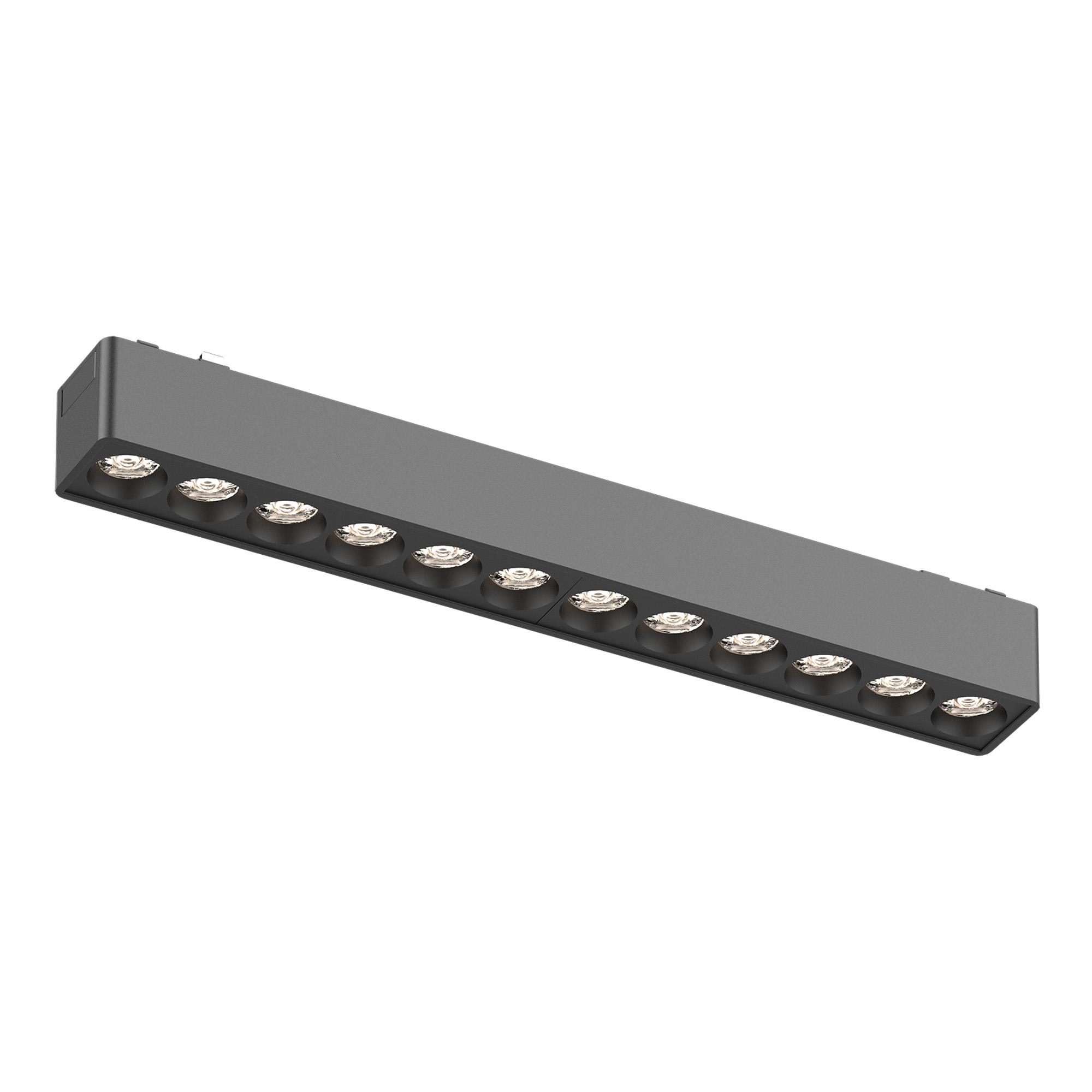 Магнитный трековый светильник Черный LED 1*12W 3000K 710Lm Ra>90 36° IP20 L230xW26xH24