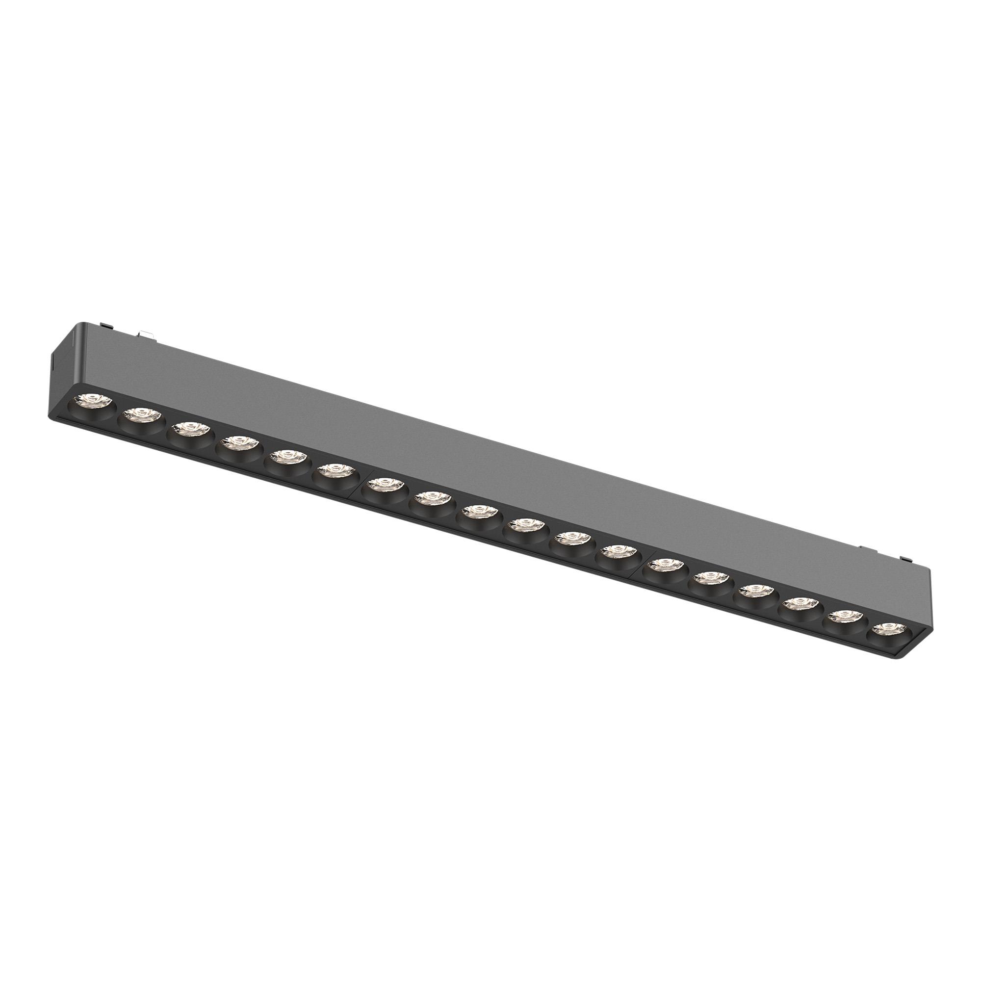 Магнитный трековый светильник Черный LED 1*18W 3000K 1 560Lm Ra>90 36° IP20 L338xW26xH2