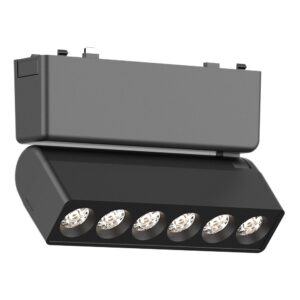 Магнитный трековый светильник Черный LED 1*6W 3000K 360Lm Ra>90 IP20 L122xW26xH80 48V