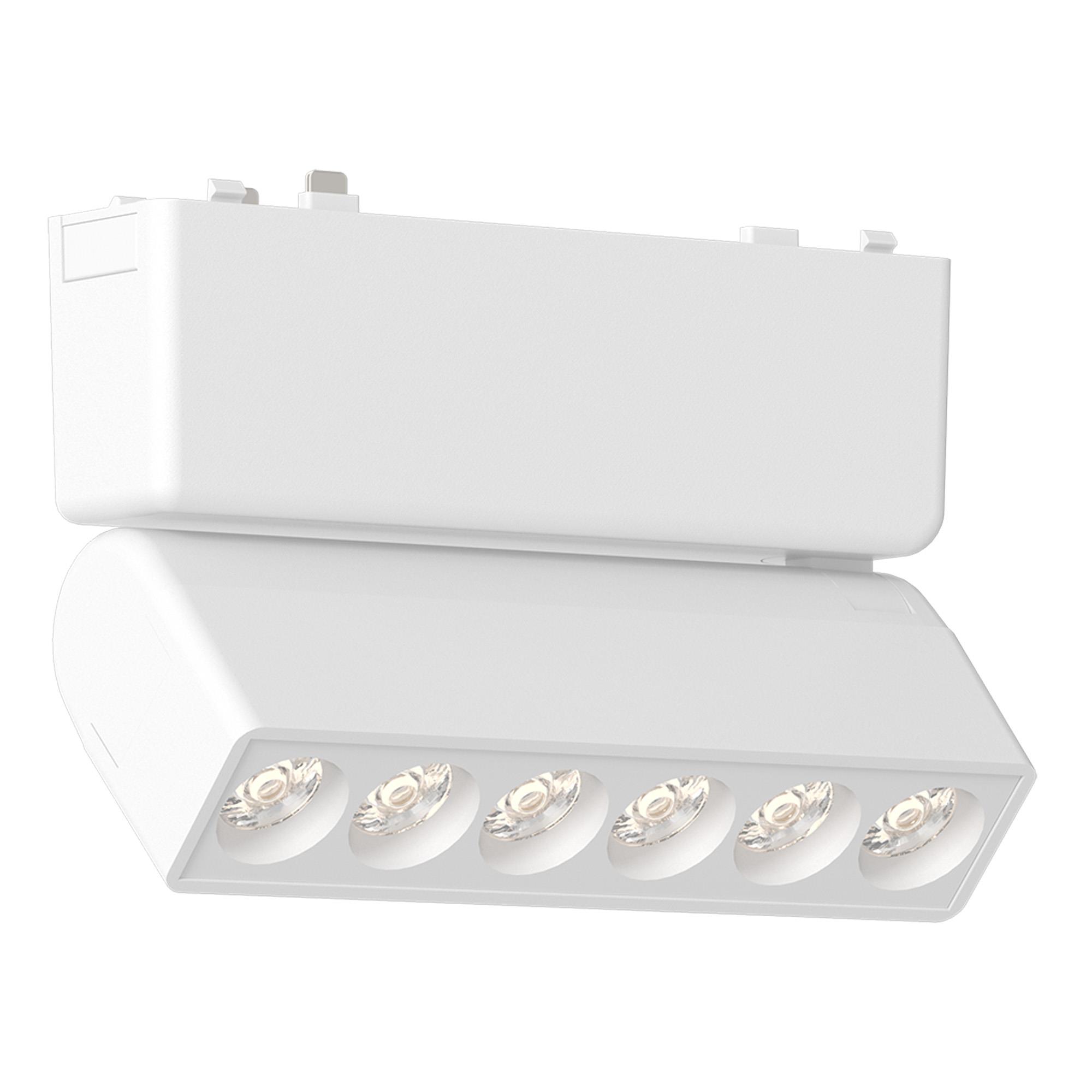 Магнитный трековый светильник Белый LED 1*6W 3000K 360Lm Ra>90 IP20 L122xW26xH80 48V