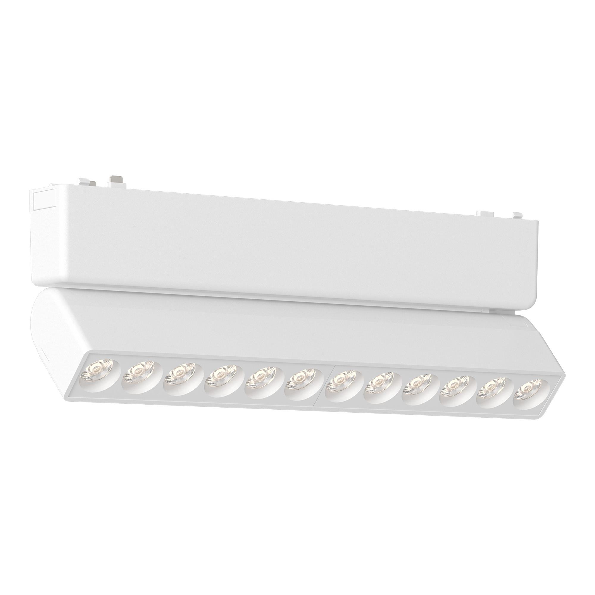 Магнитный трековый светильник Белый LED 1*12W 3000K 710Lm Ra>90 IP20 L230xW26xH82 48V