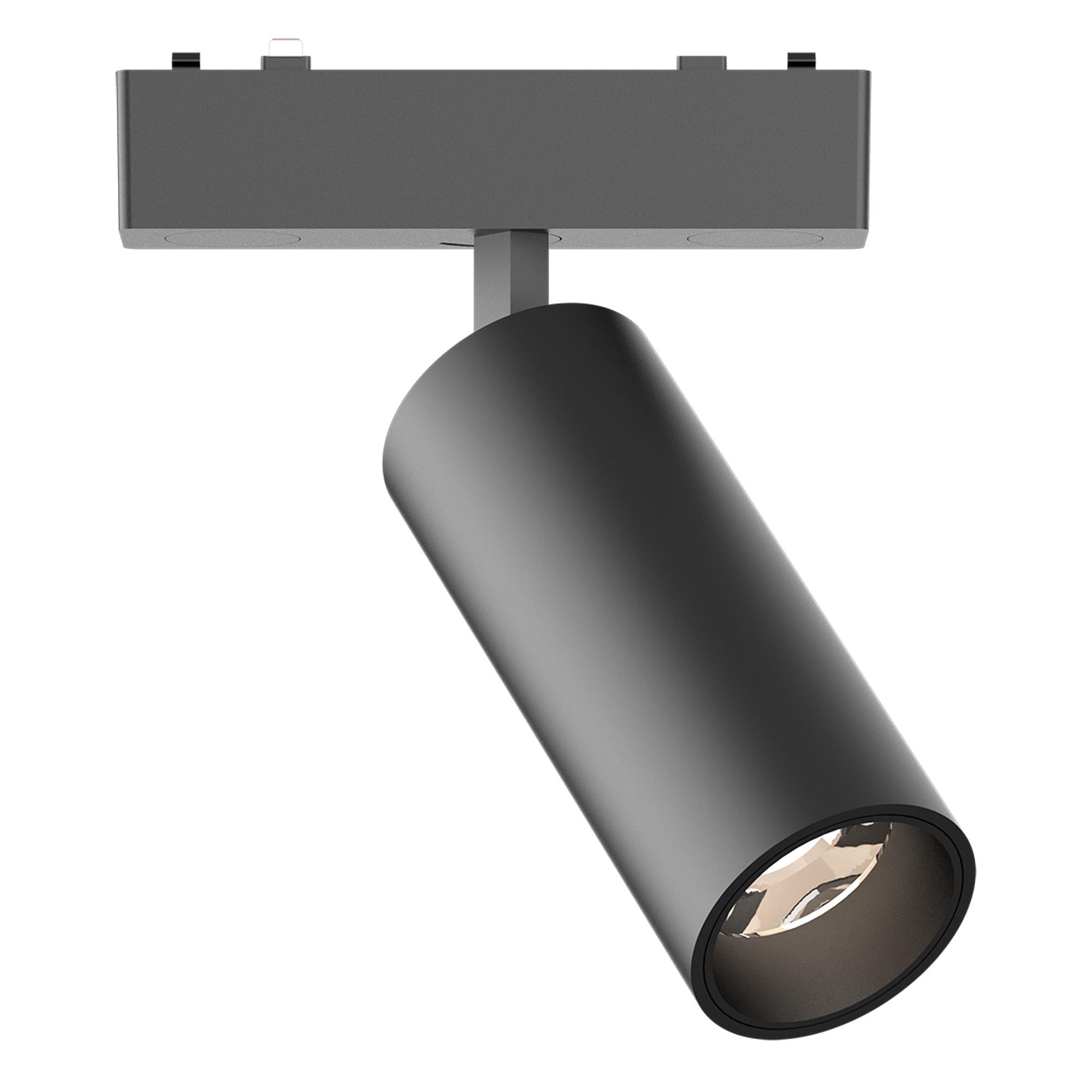 Магнитный трековый светильник Черный LED 1*9W 4000K 540Lm Ra>90 IP20 D44xH110 48V
