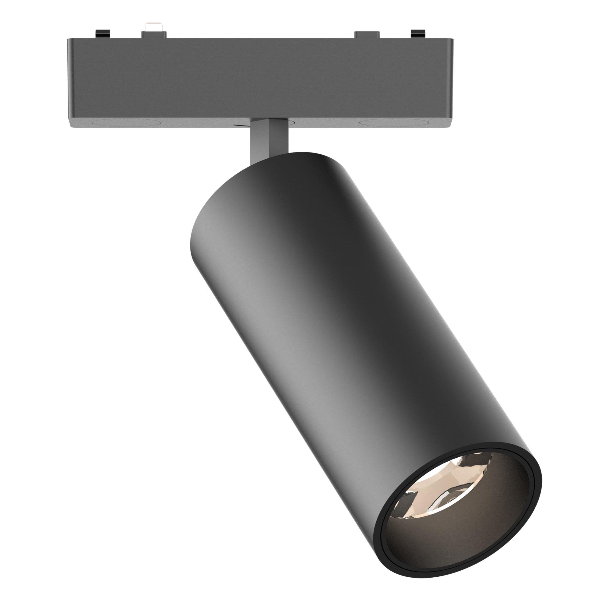 Магнитный трековый светильник Черный LED 1*18W 4000K 1 060Lm Ra>90 IP20 D55xH135 48V