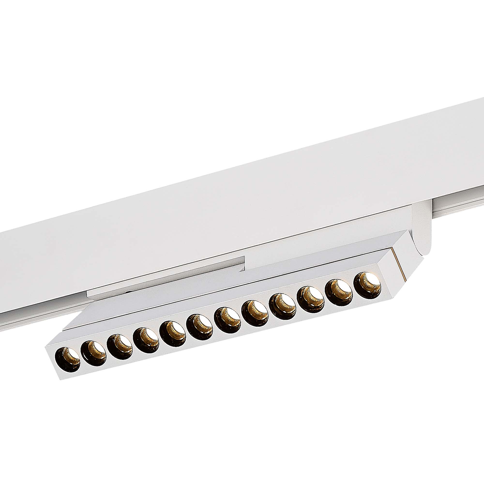 Магнитный трековый светильник Белый LED 1*12W 3000K 450Lm Ra>90 36° IP20 L220xW22xH117