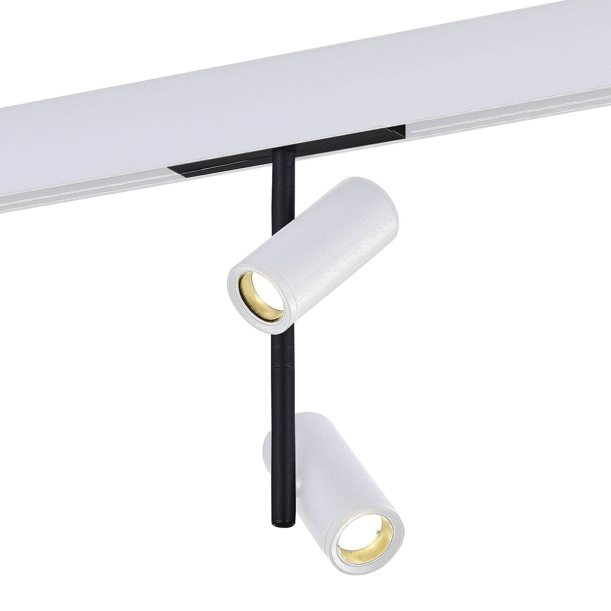 Магнитный трековый светильник Белый LED 1*16W 4000K 1 200Lm Ra>90 36° IP20 D45xH240 48V