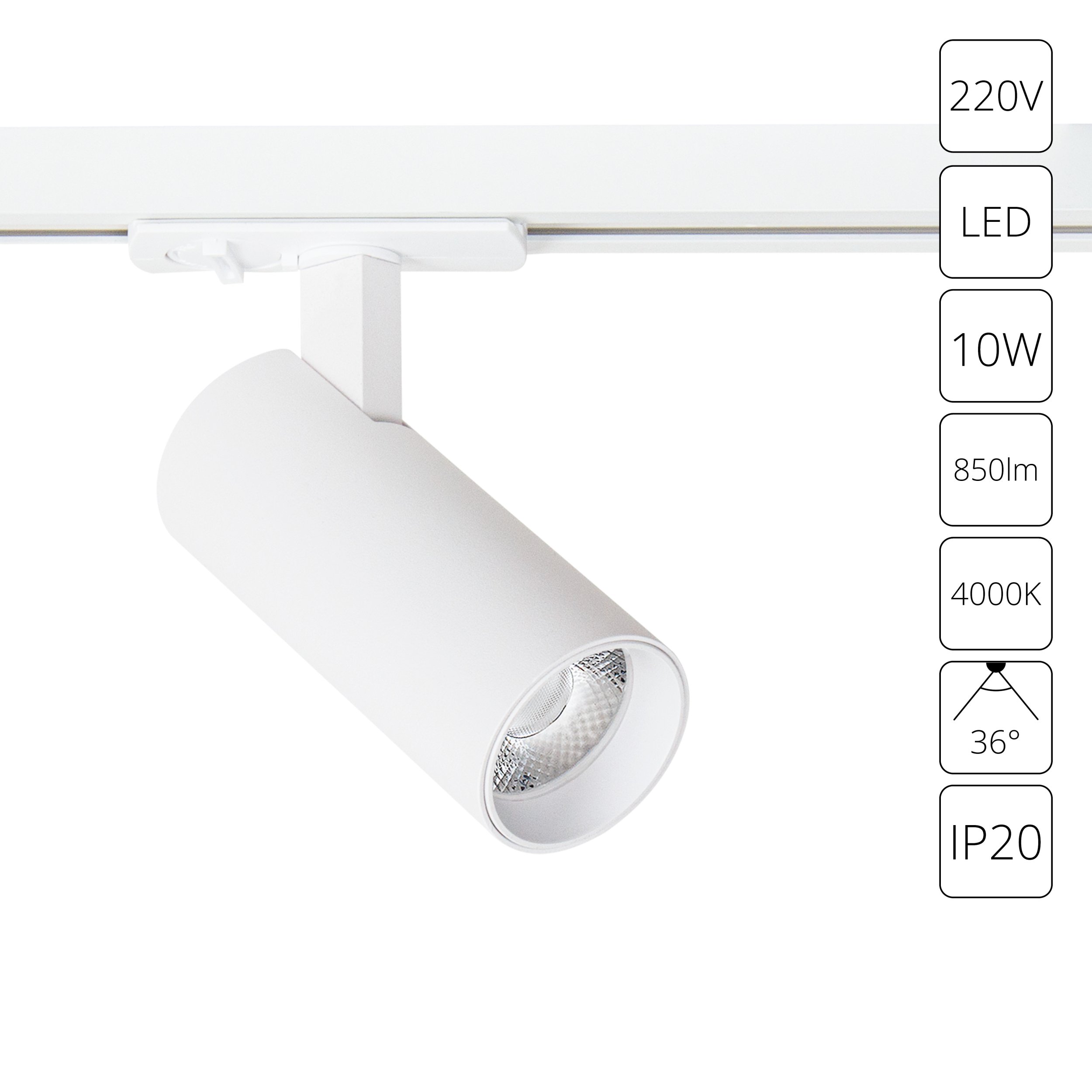 Трековый светильник Arte Lamp BENE A1945PL-1WH