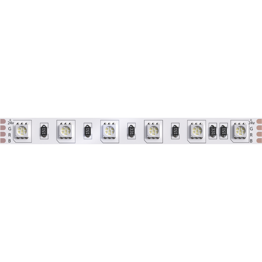 Светодиодная лента 24V 14,4W/m (на канал 4,8W/m) RGB 5м IP20 Arte Lamp TAPE A2406010-01-RGB