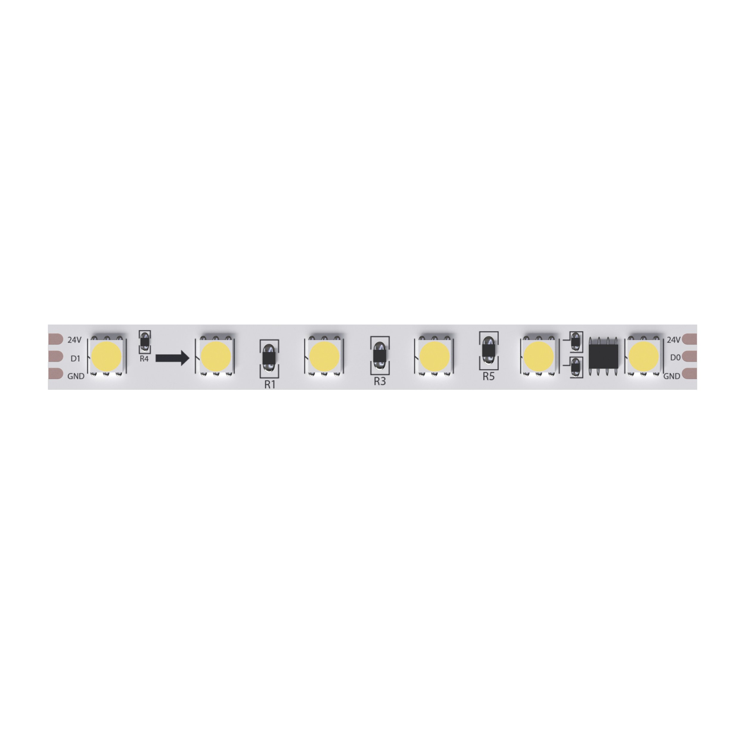 Светодиодная лента 24V 14,4W/m 4000К 5м IP20 Arte Lamp SPI A2406010-04-4K