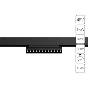 Магнитный трековый светильник Arte Lamp LINEA A4648PL-1BK